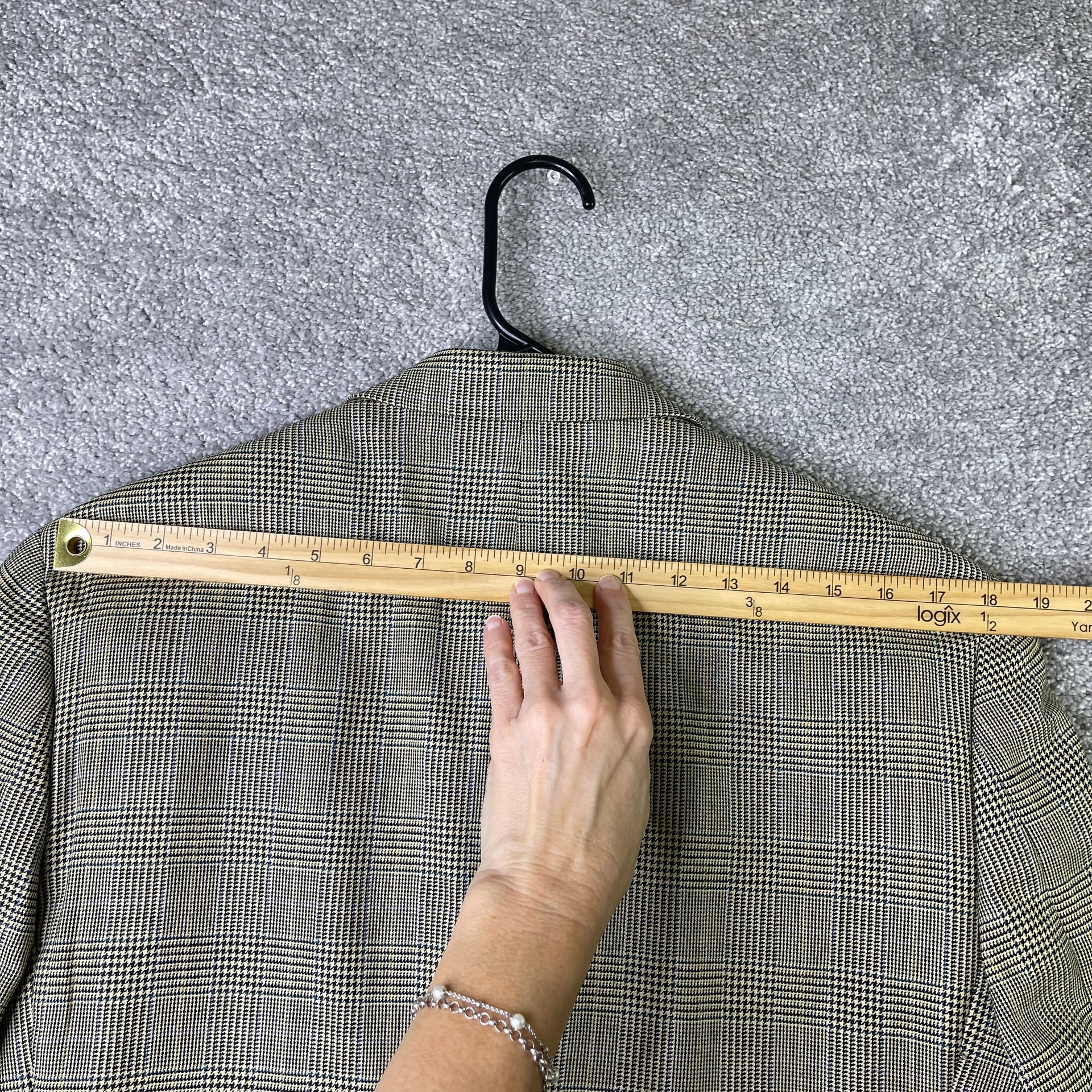 Lauren Ralph Lauren 38R Mens Silk Wool Glen Plaid Sport Coat Blazer Jacket 12