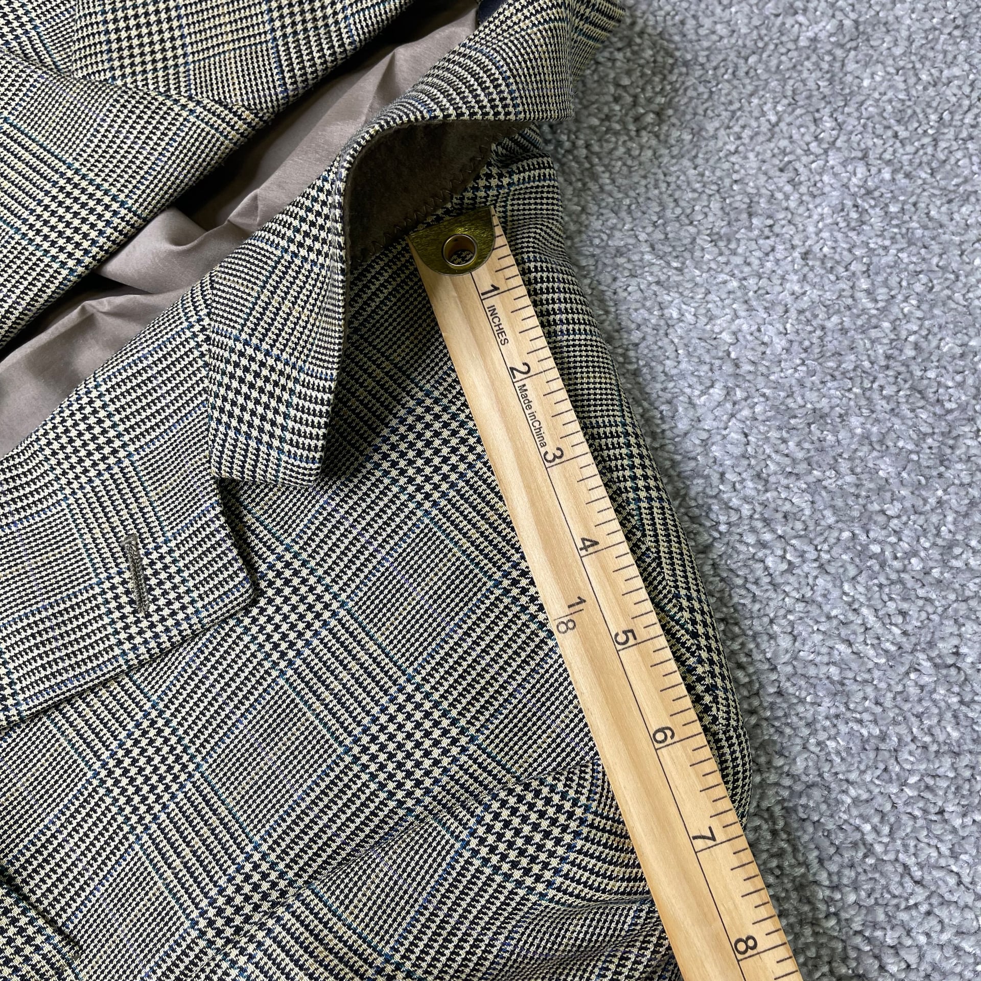 Lauren Ralph Lauren 38R Mens Silk Wool Glen Plaid Sport Coat Blazer Jacket 13