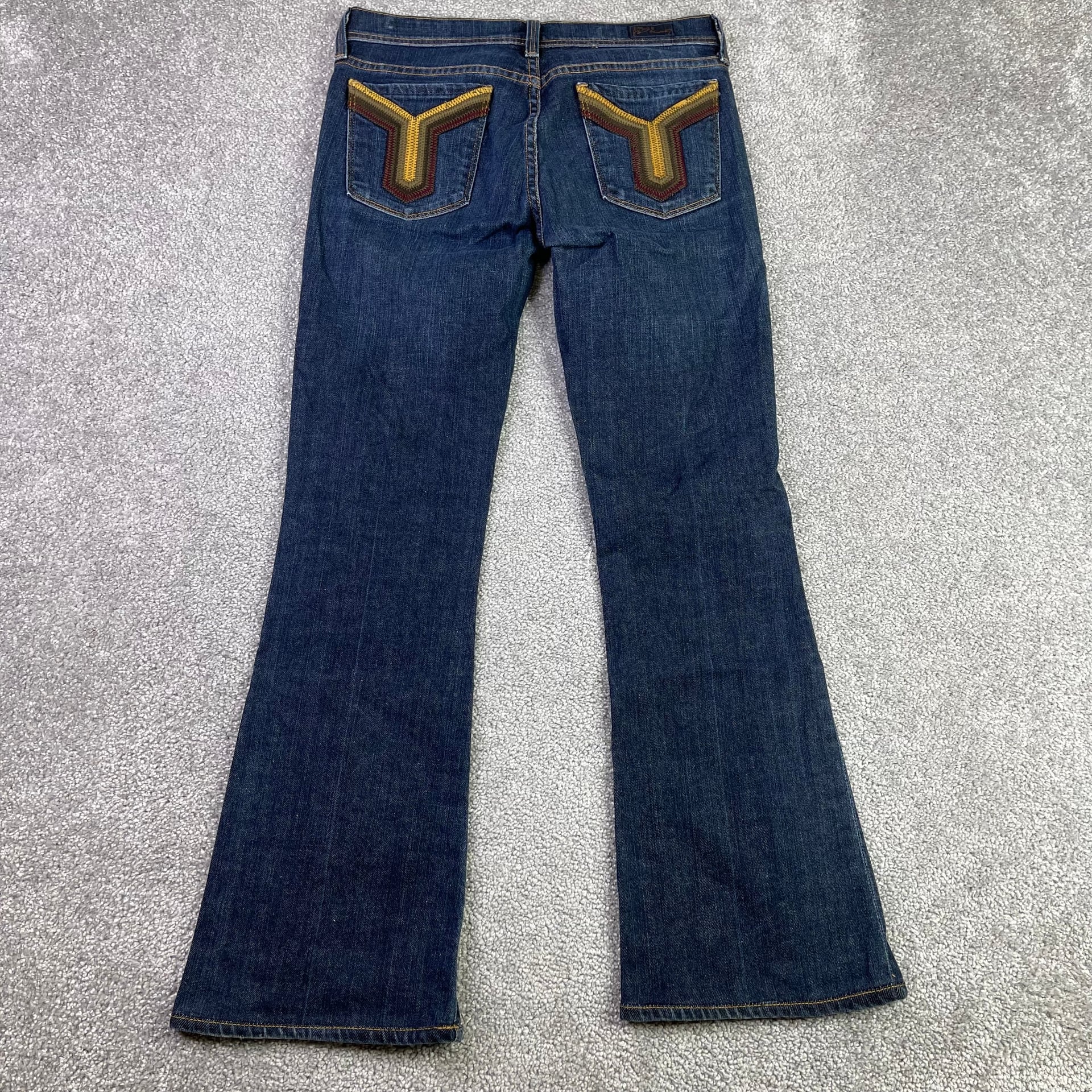 Citizens Of Humanity Ingrid Jeans Women’s 27X28 Blue Flare Low Rise Dark Wash 2