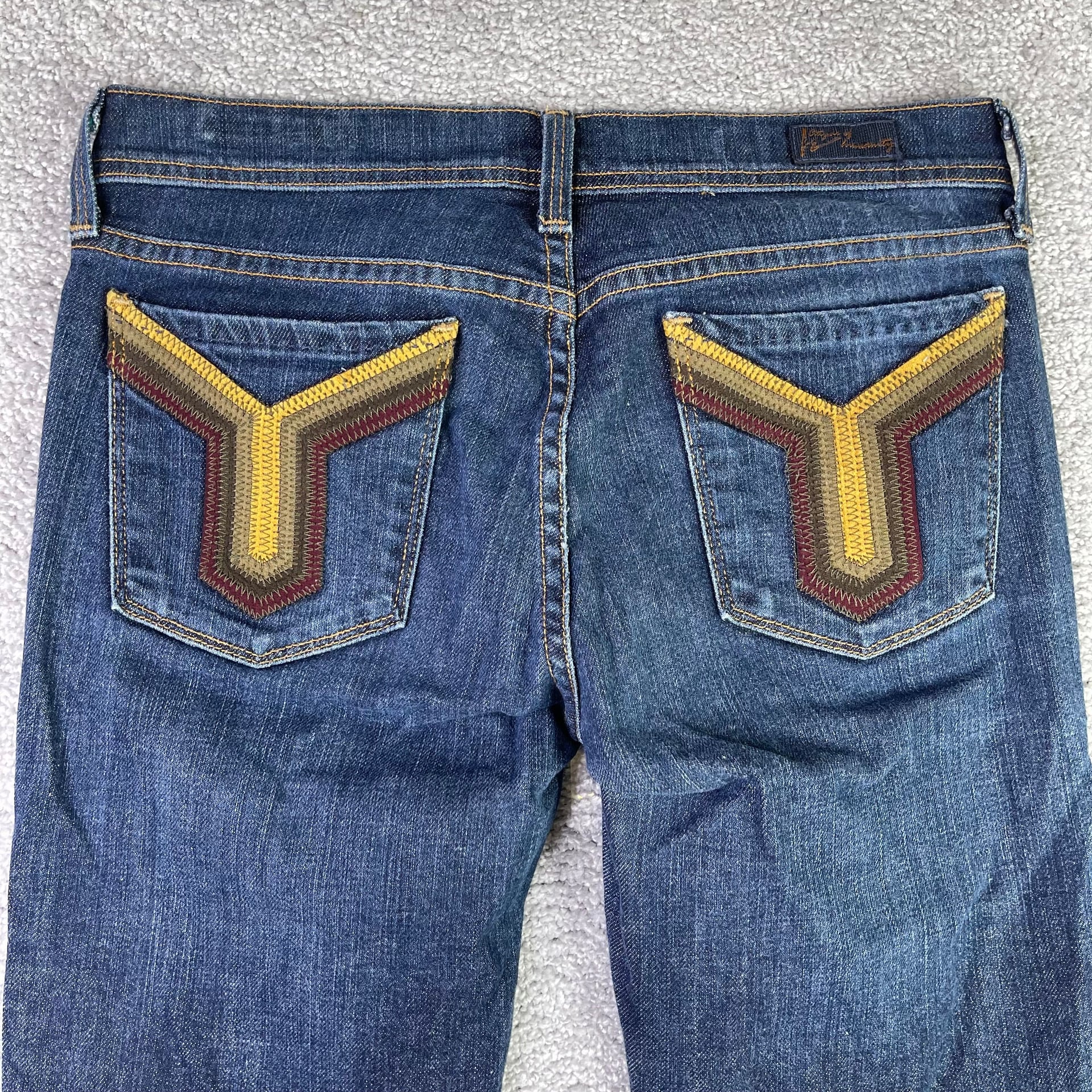 Citizens Of Humanity Ingrid Jeans Women’s 27X28 Blue Flare Low Rise Dark Wash 3