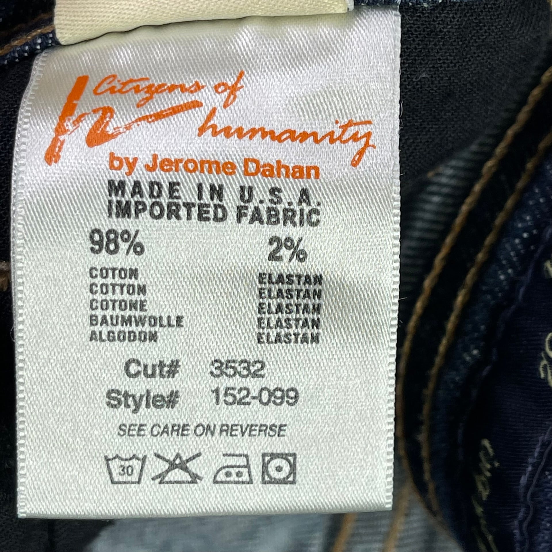 Citizens Of Humanity Ingrid Jeans Women’s 27X28 Blue Flare Low Rise Dark Wash 7