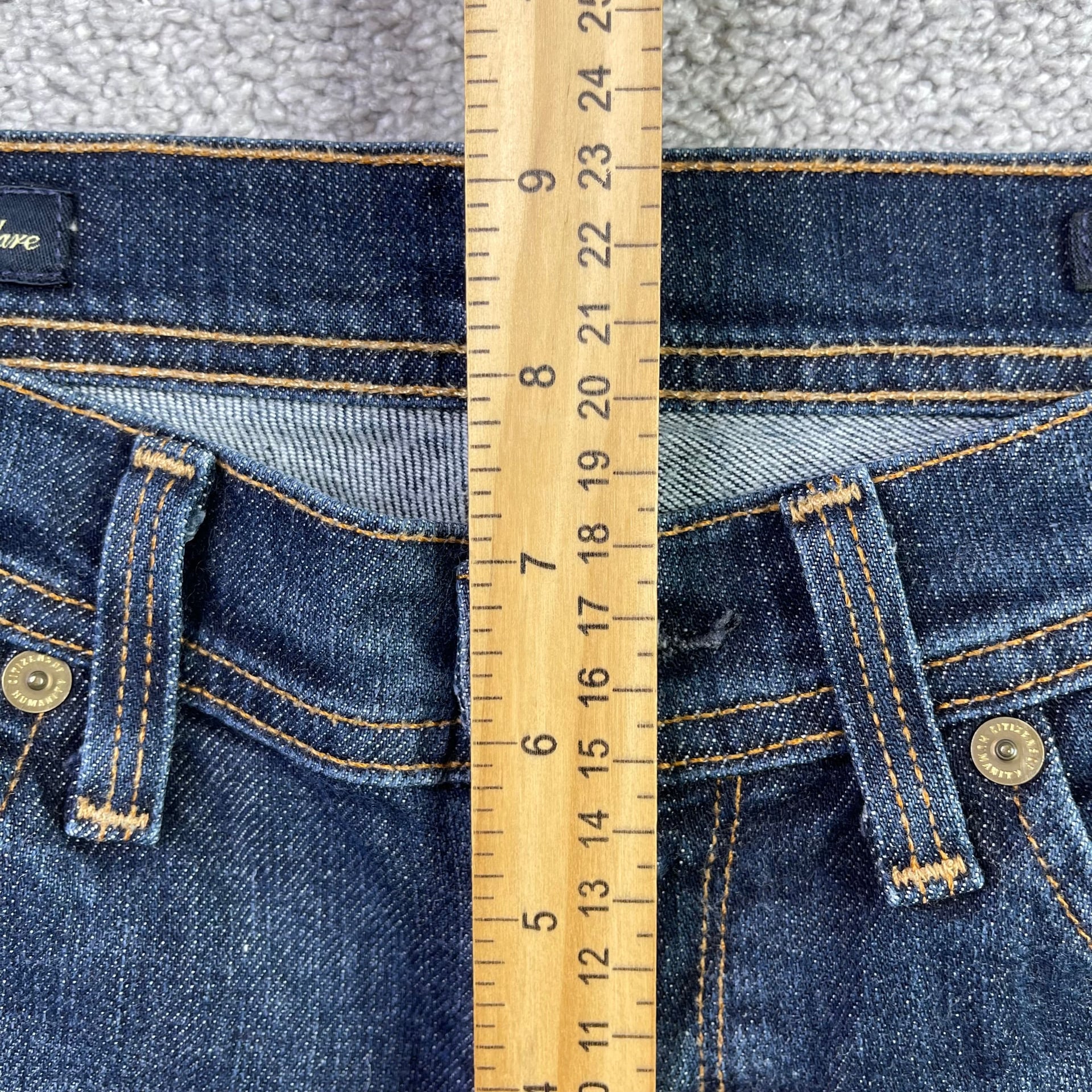Citizens Of Humanity Ingrid Jeans Women’s 27X28 Blue Flare Low Rise Dark Wash 9