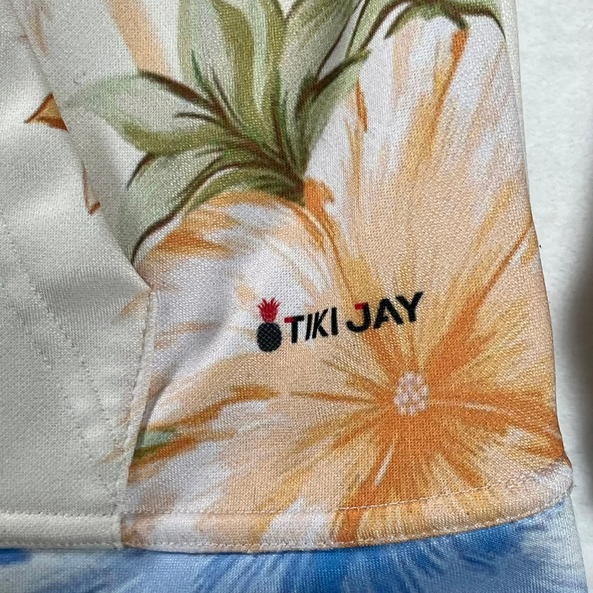 Tiki Jay Floral Hoodie Pullover Size M Tropical Resort Casual 10