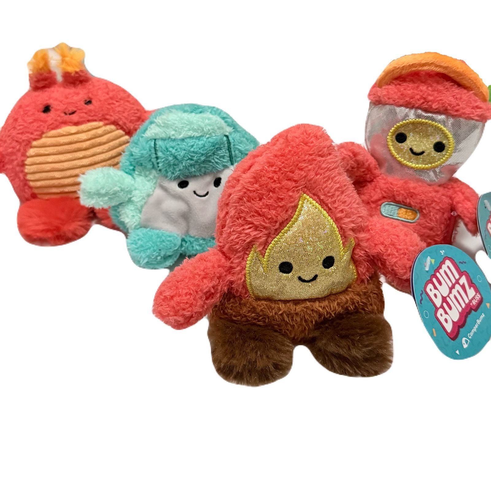 BumBumz Lot 4 Mini 4.5" CamperBumz BeachBumz Charo Tent Lantern Leilana Crab NWT 1