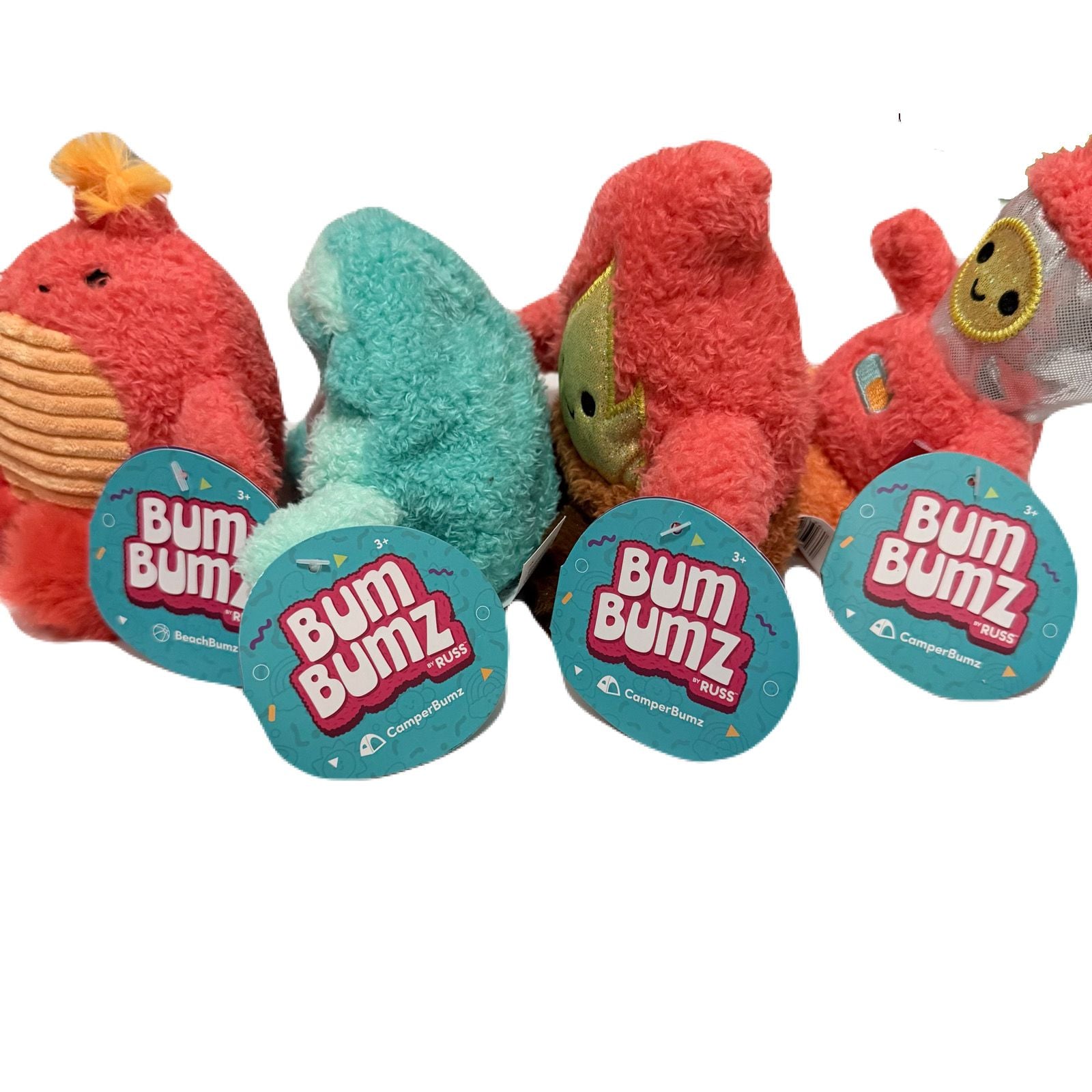 BumBumz Lot 4 Mini 4.5" CamperBumz BeachBumz Charo Tent Lantern Leilana Crab NWT 2