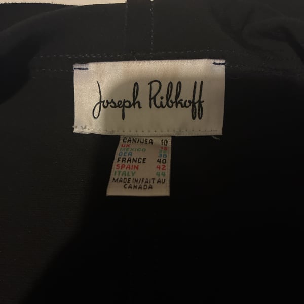 Joseph Ribkoff Black Jacket with White Trim and Pockets size 10 in Canada 