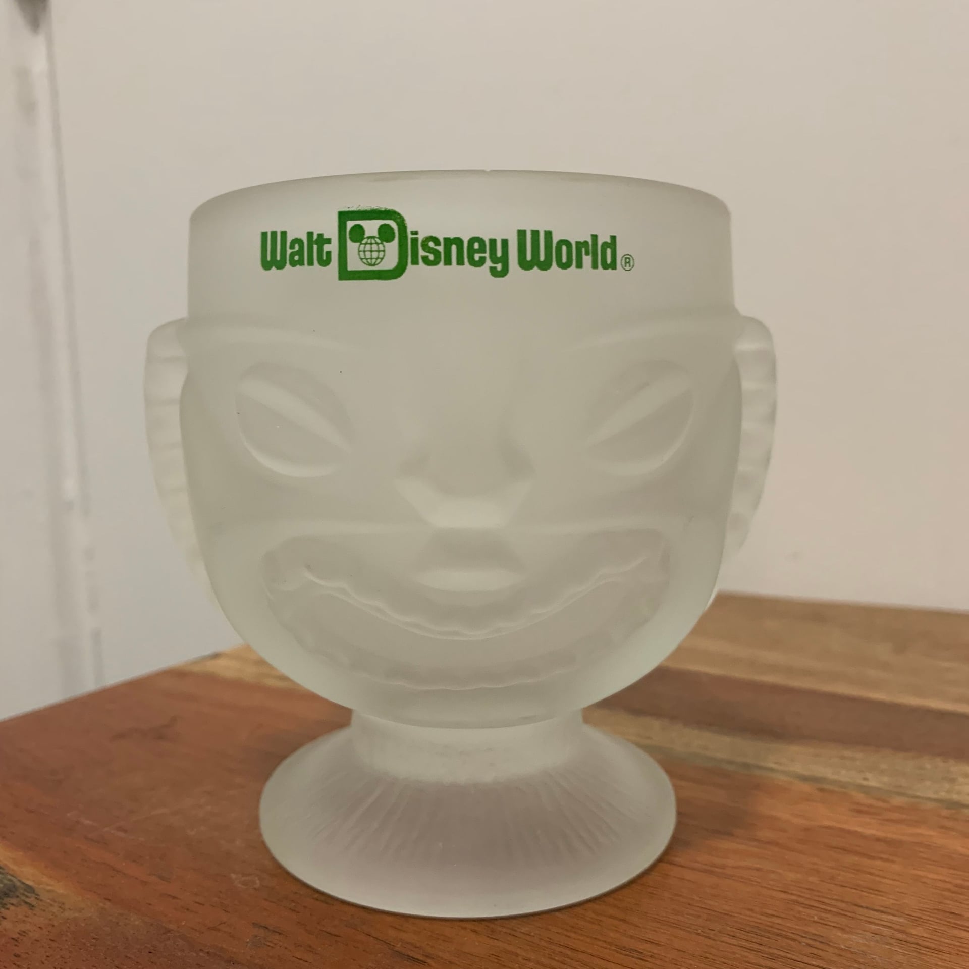 Walt Disney World Polynesian Village Frosted Glass Tiki Mug 2