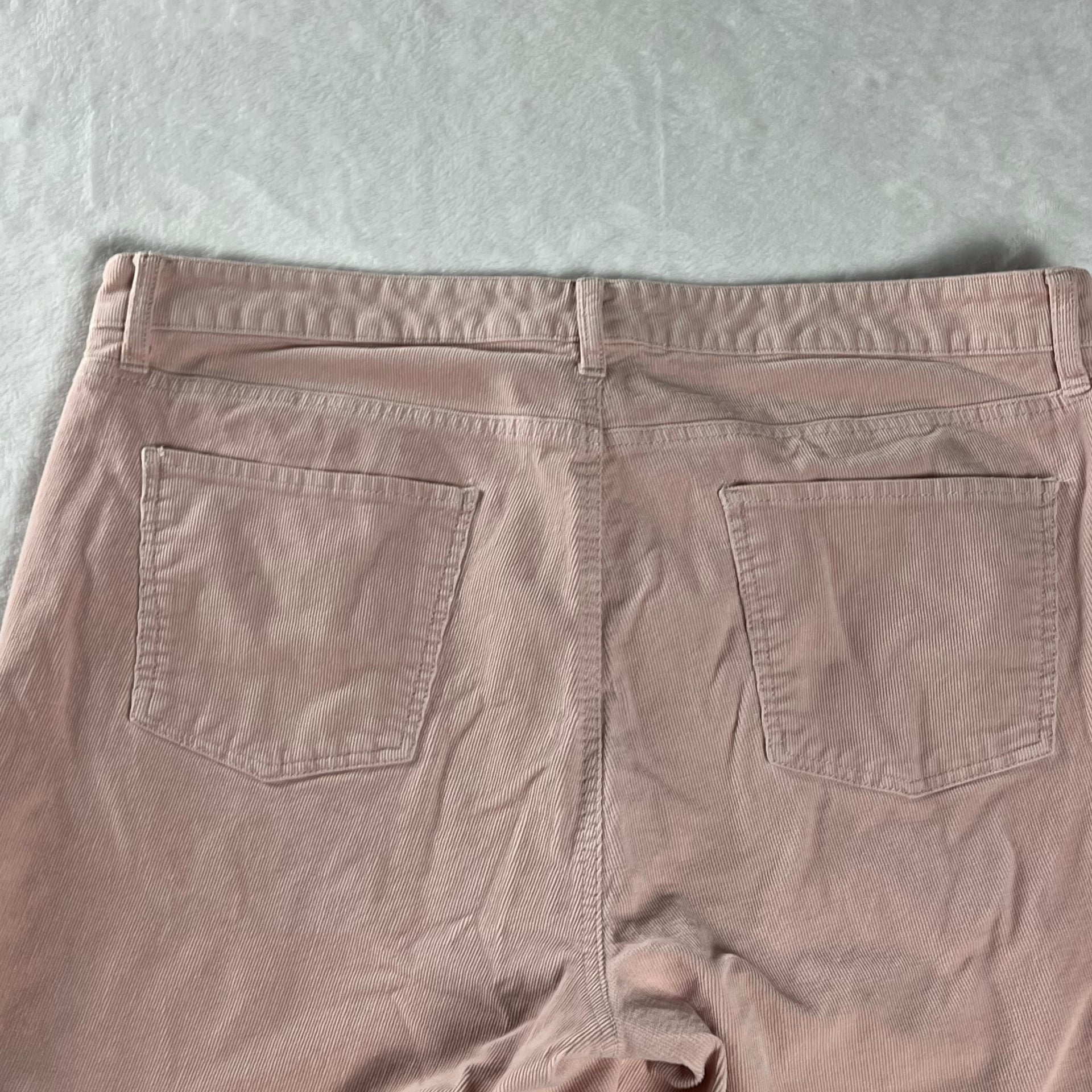 Talbots Blush Corduroy Straight Leg Pants Size 16 Preppy Casual 12