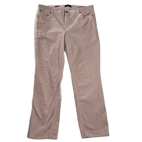 Talbots Blush Corduroy Straight Leg Pants Size 16 Preppy Casual