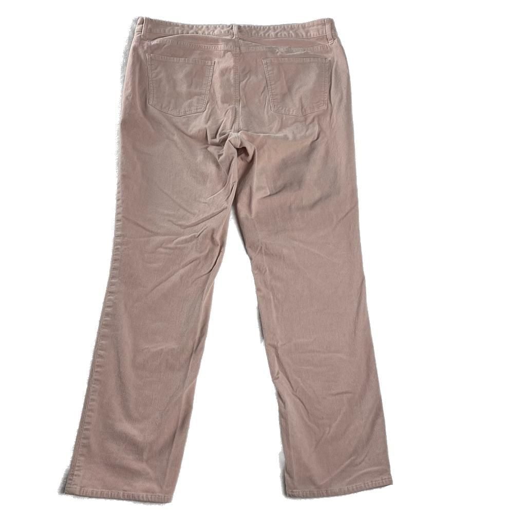 Talbots Blush Corduroy Straight Leg Pants Size 16 Preppy Casual 8