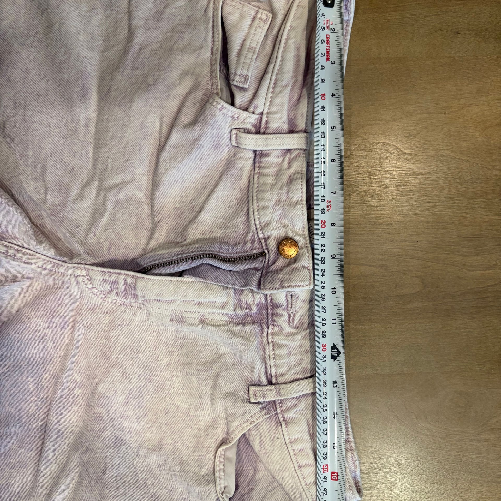 Universal Thread Vintage Midi Acid Wash Purple/Pink Jean Shorts 5