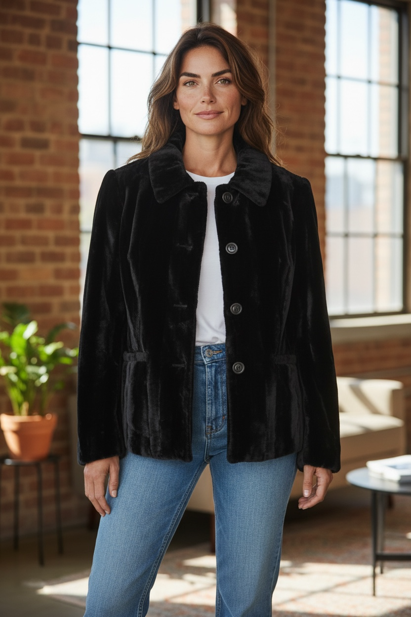 Marella Coat Women Very Soft Black Coat Chic Classy Vintage Rare MSRP 900+ Uni 1