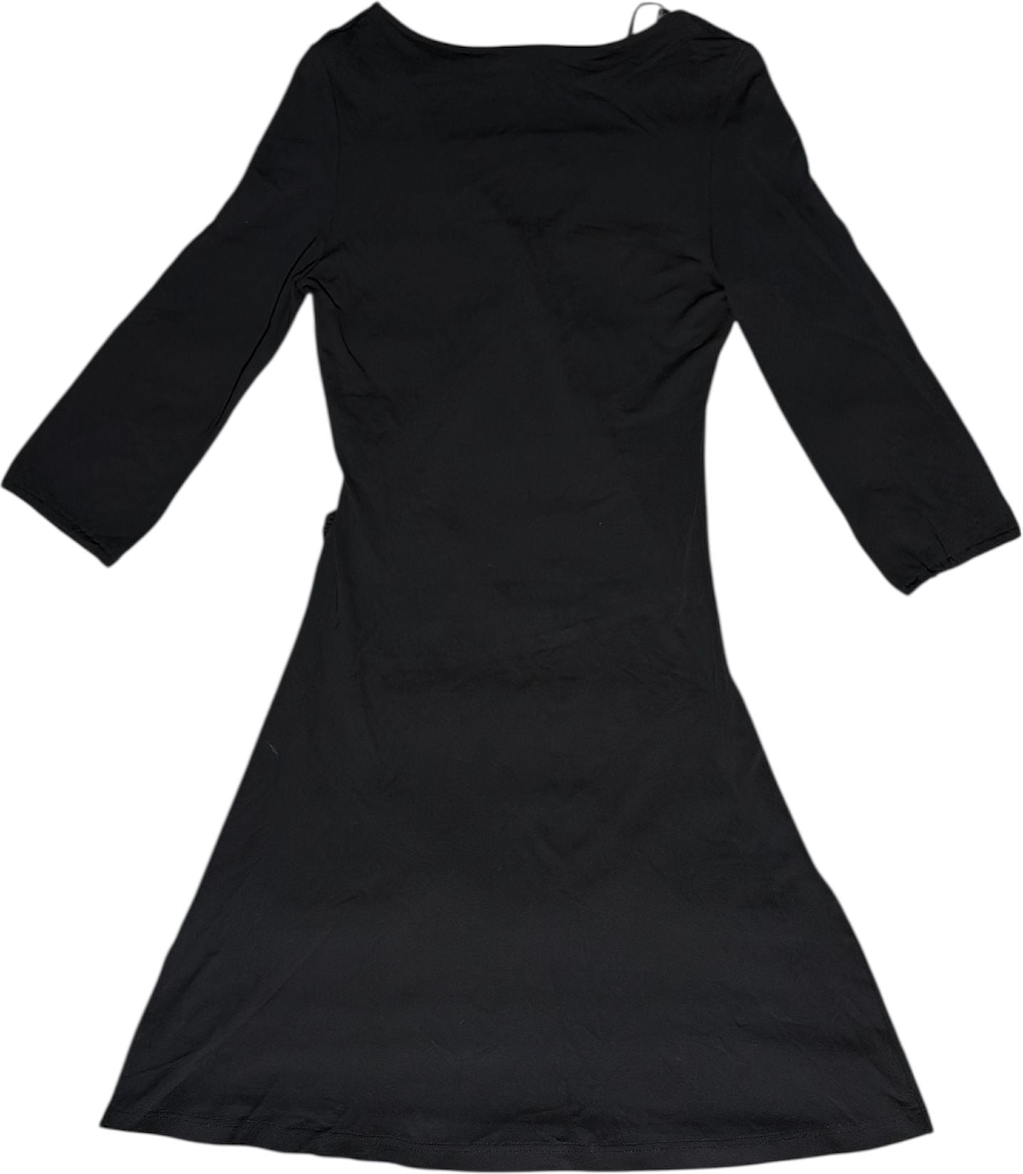 Burberry London V Neck Faux Wrap Dress Longsleeve Women’s Black Size 12 12