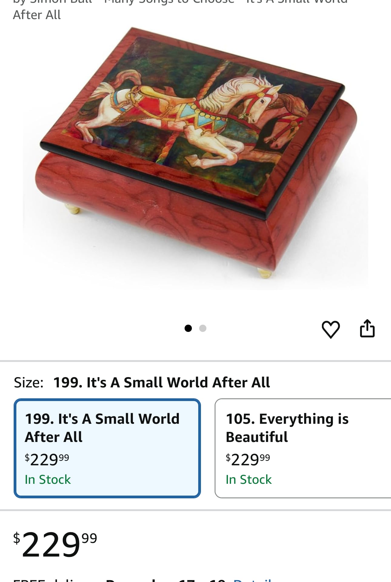 Handcrafted Ercolano Music Box Featuring "If You Can Believe" by Simon Bull 1