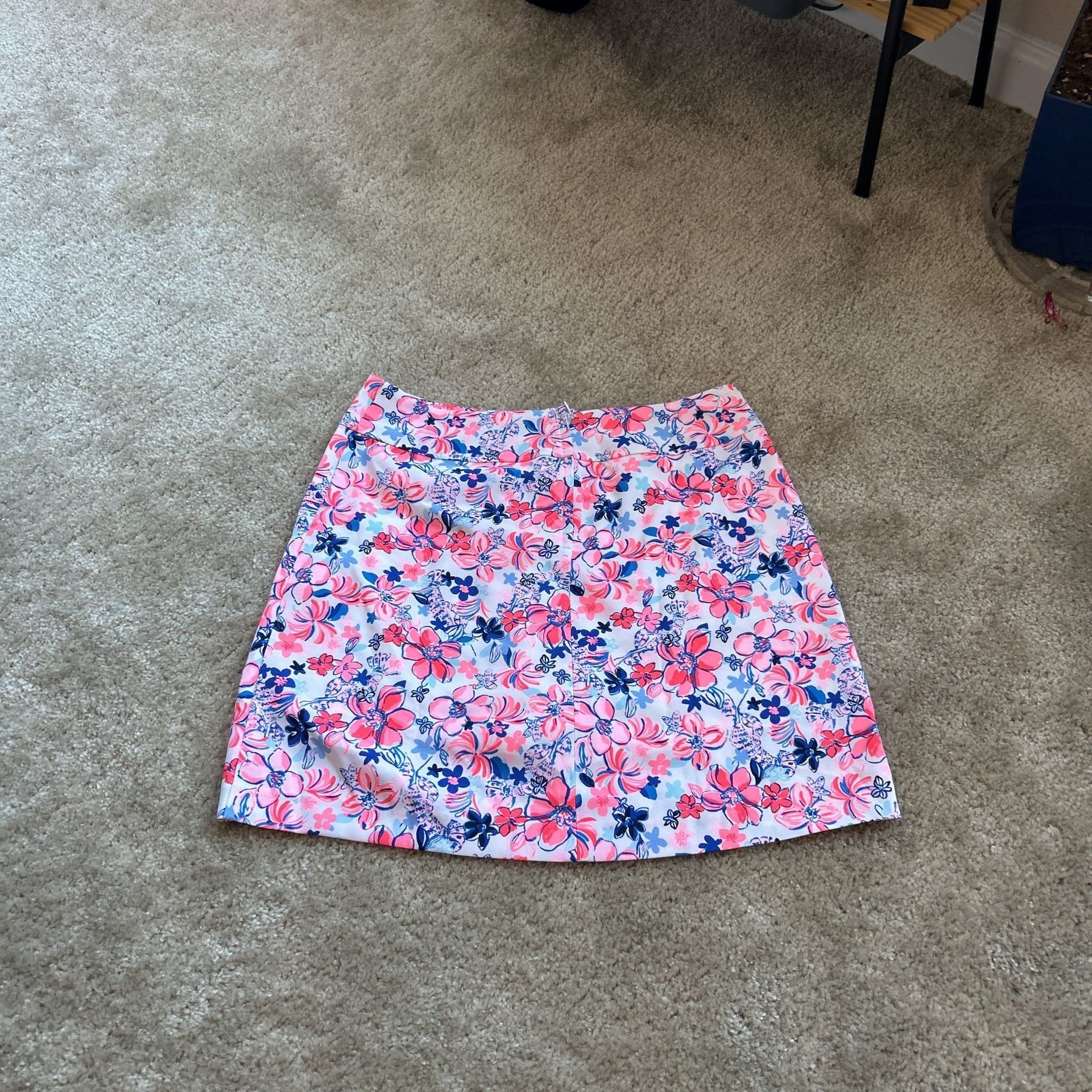 Lilly Pulitzer Jonas Skort Resort White Party Like A Lobstar | Size 8 3