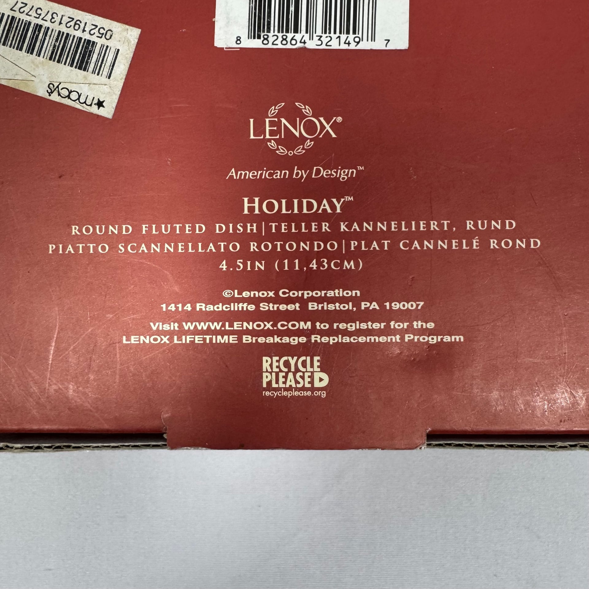 Lenox Holiday Love Round Fluted Candy Dish Bowl Holly Leaves Christmas Gilt 4.5" 4