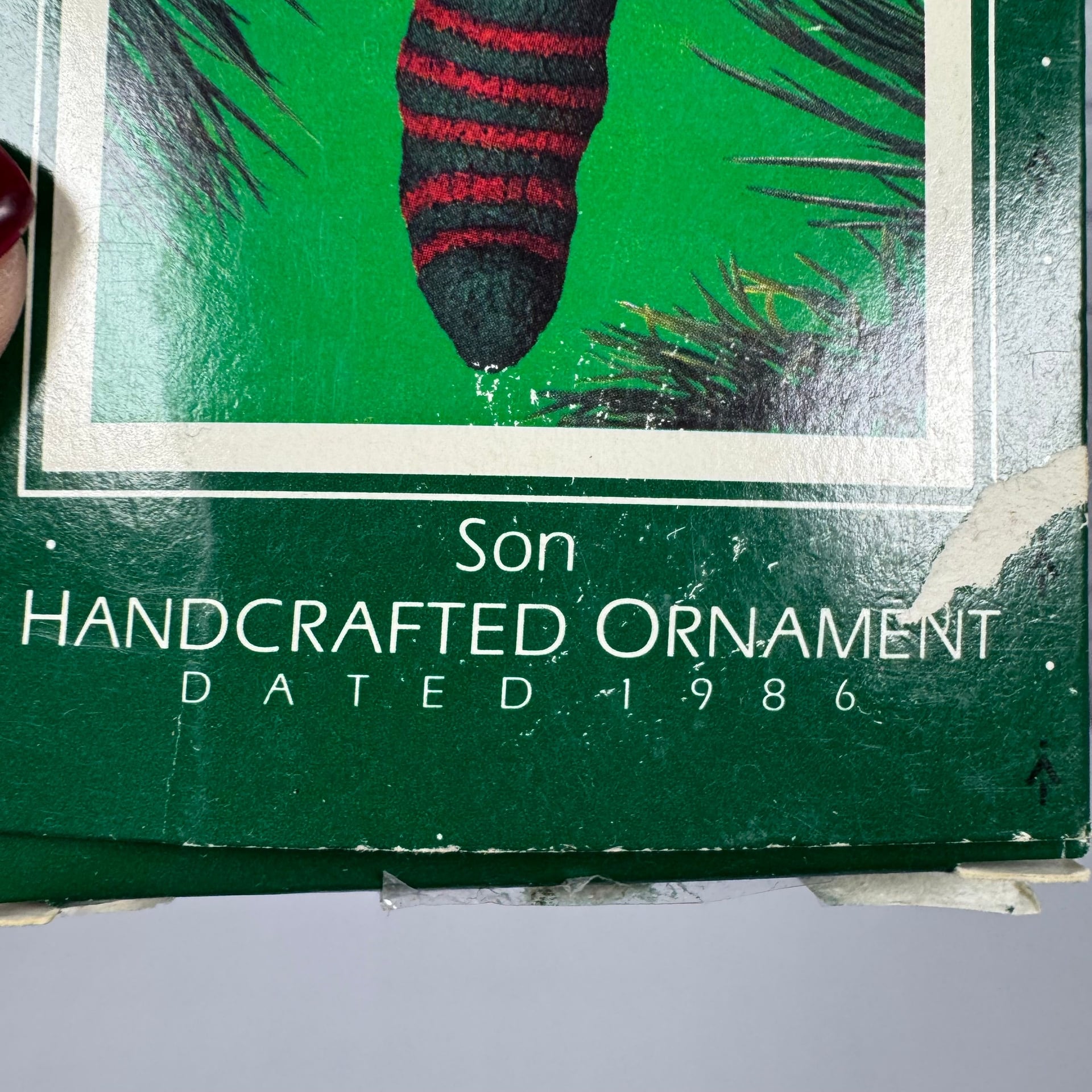 Rare Vintage Hallmark 1986 Son Handcrafted Ornament! NEW IN BOX 2