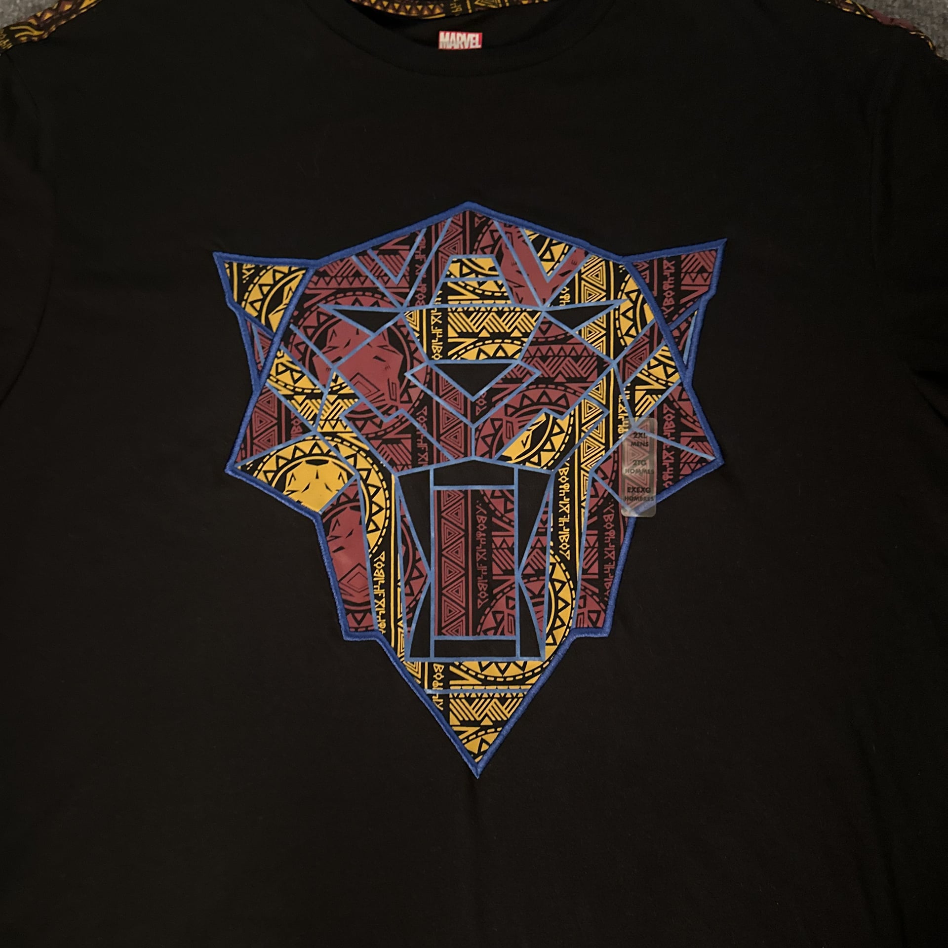Disney Marvel Black Panther Wakanda T-Shirt Embroidered Unisex XL NWT MSRP 3