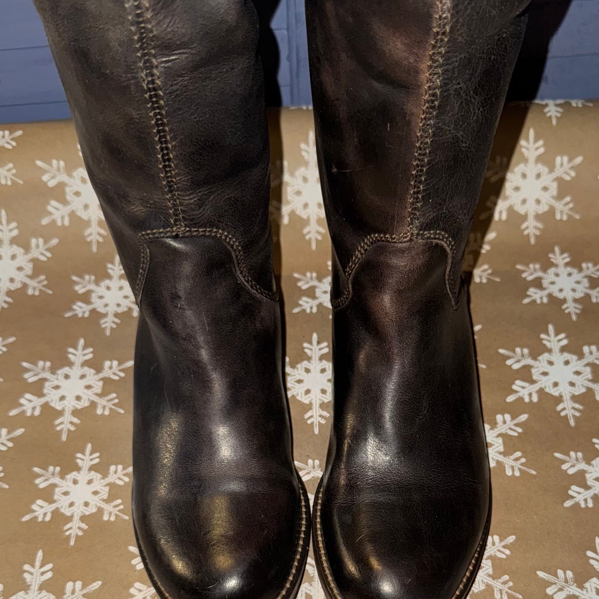 Hinge Over the Knee 20” Equestrian Riding Boots Dark Brown Size 6 4