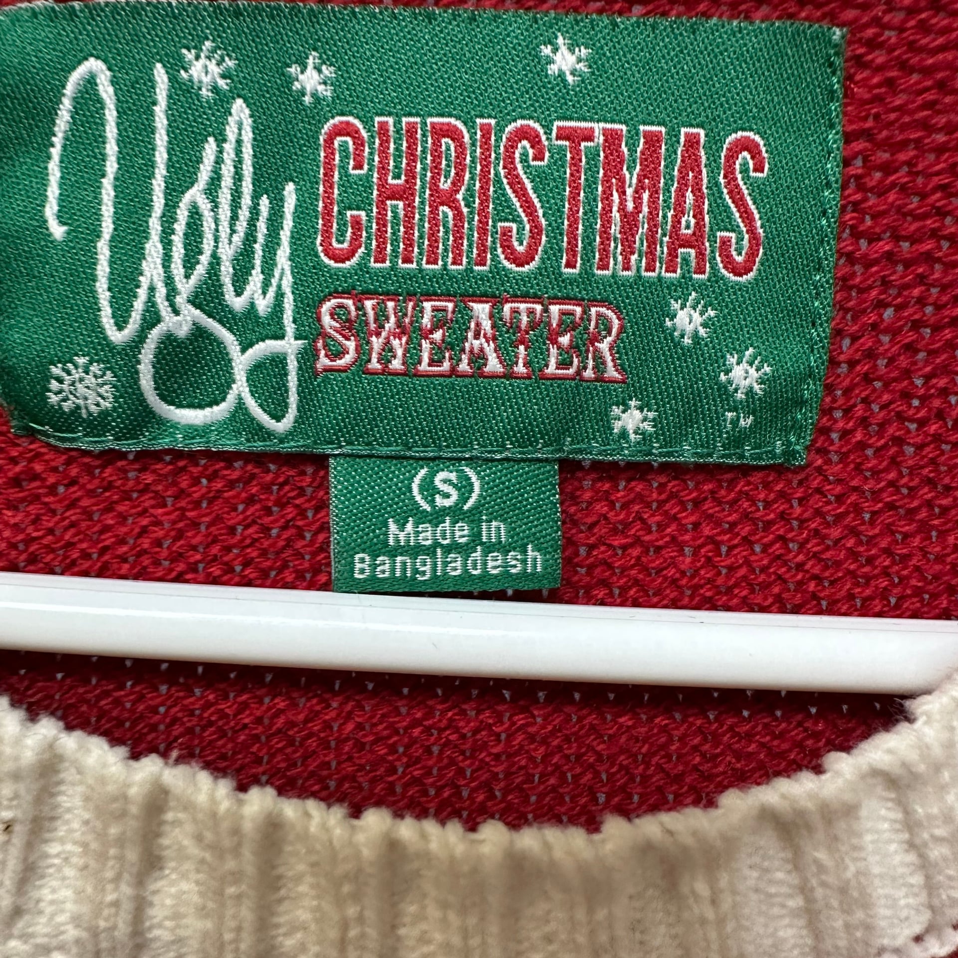 Ugly Christmas Sweater Men's Medium Red Knit Holidays Santa Classic Party 6