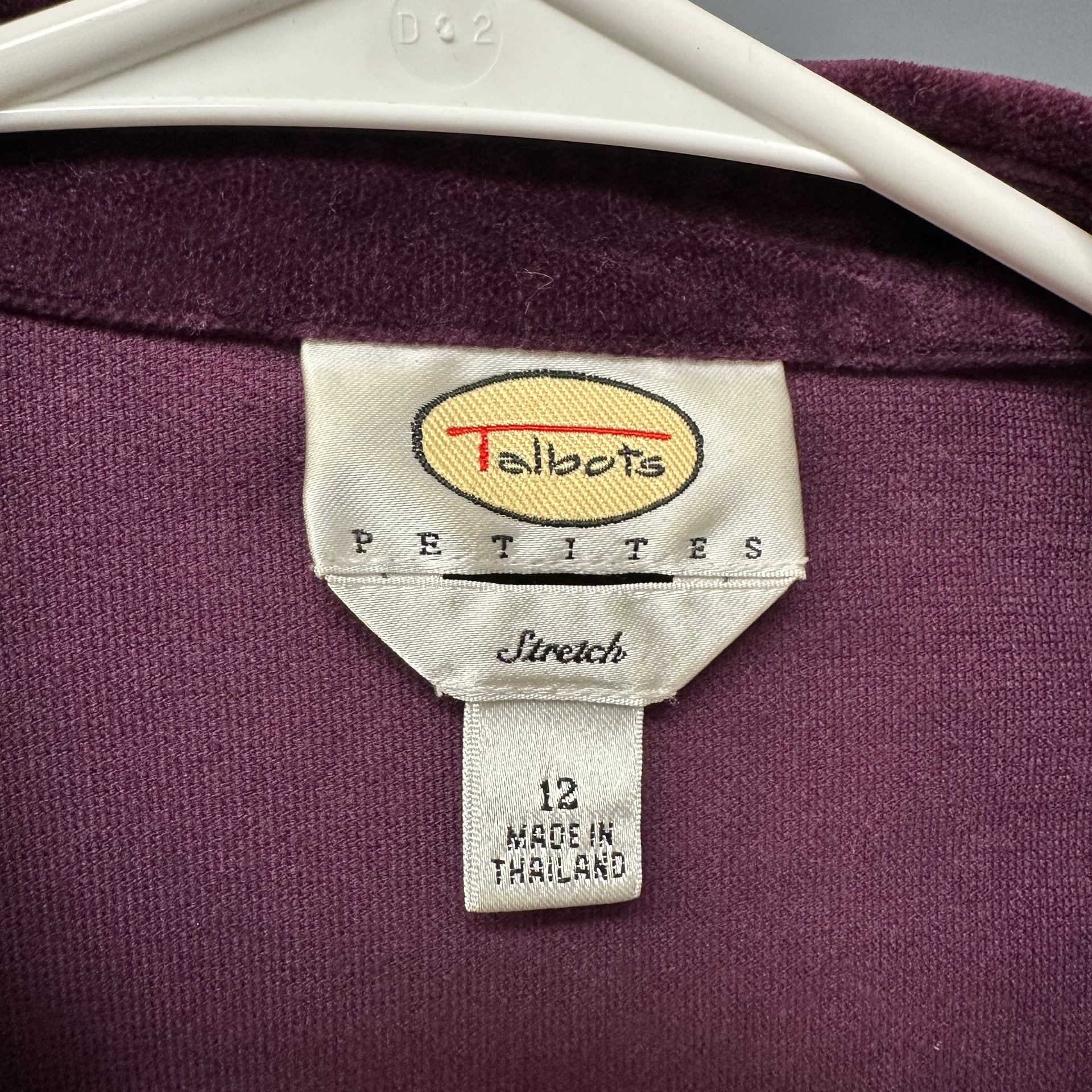 Talbots Aberdeen purple Velvet Blazer Suit Jacket Womens Size 12 Business Formal 6