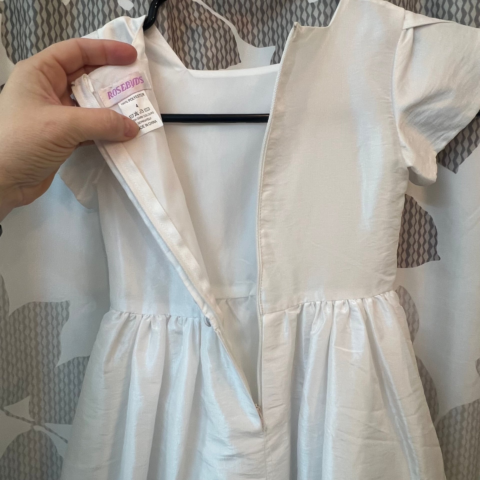 Rosebuds Ivory Flower Girl Dress Style 5114 Size 4 Wedding Church 8