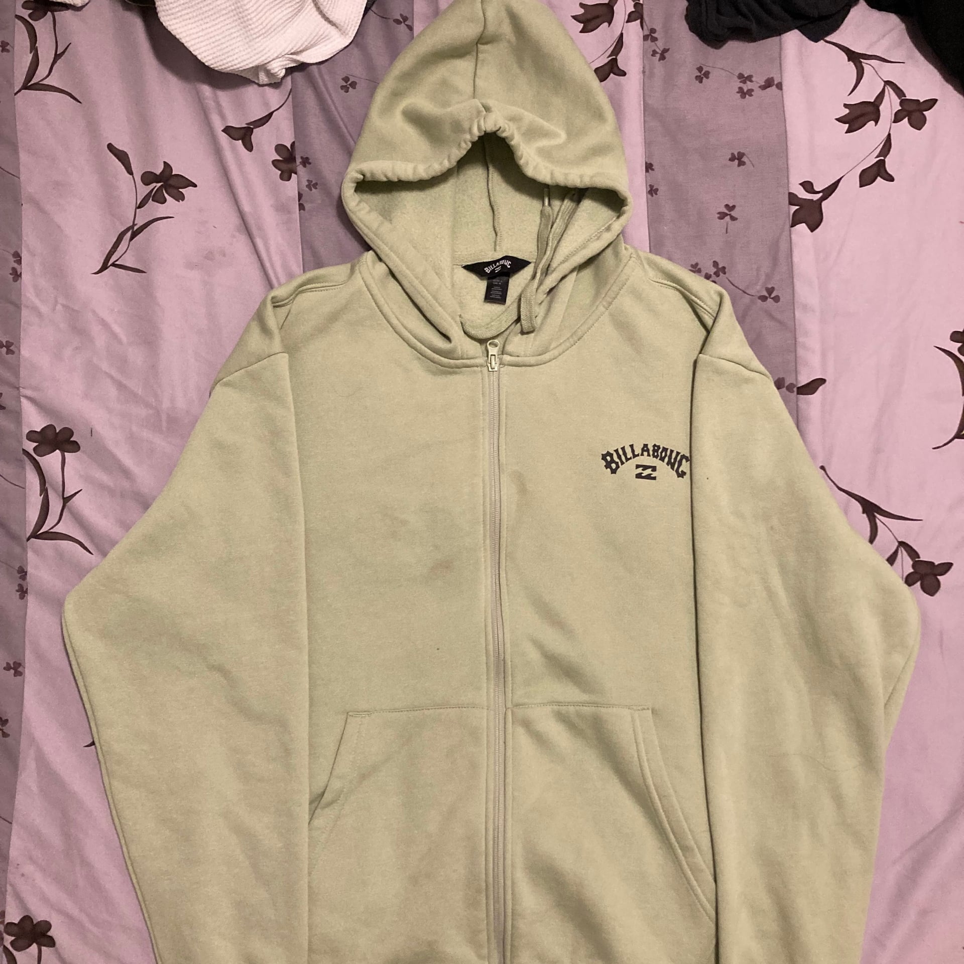 Billabong Arch Full Zip Hoodie in Green 1