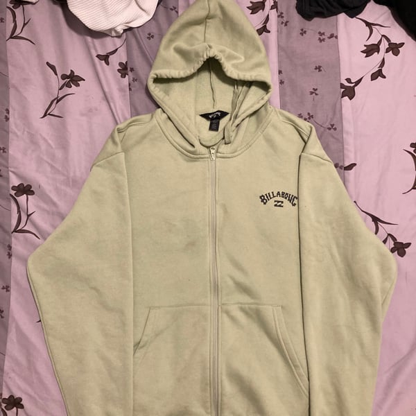 Billabong Arch Full Zip Hoodie in Green