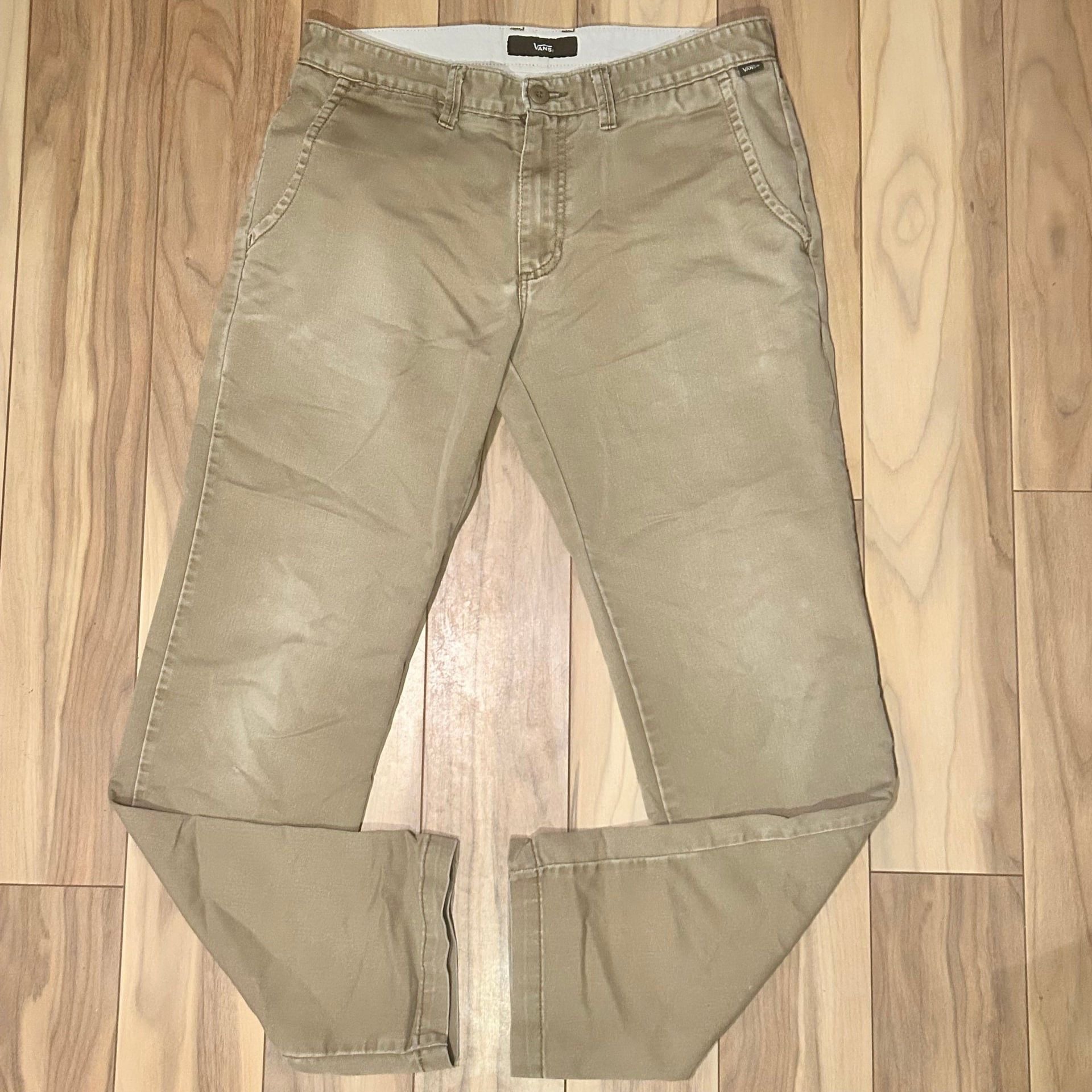 Vans Off The Wall Regular Fit Straight Leg Beige Mens Trousers 2