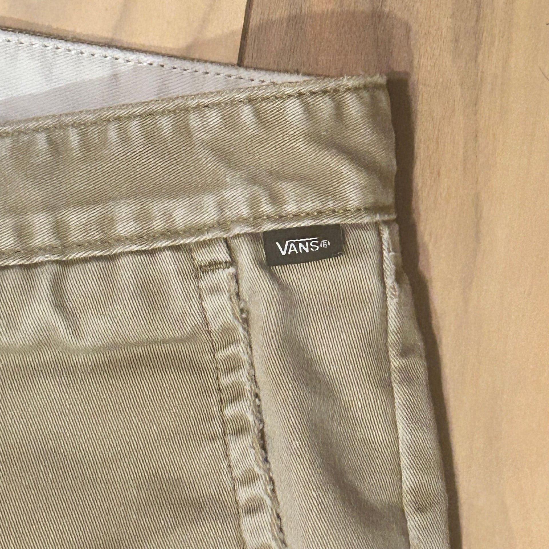 Vans Off The Wall Regular Fit Straight Leg Beige Mens Trousers 3