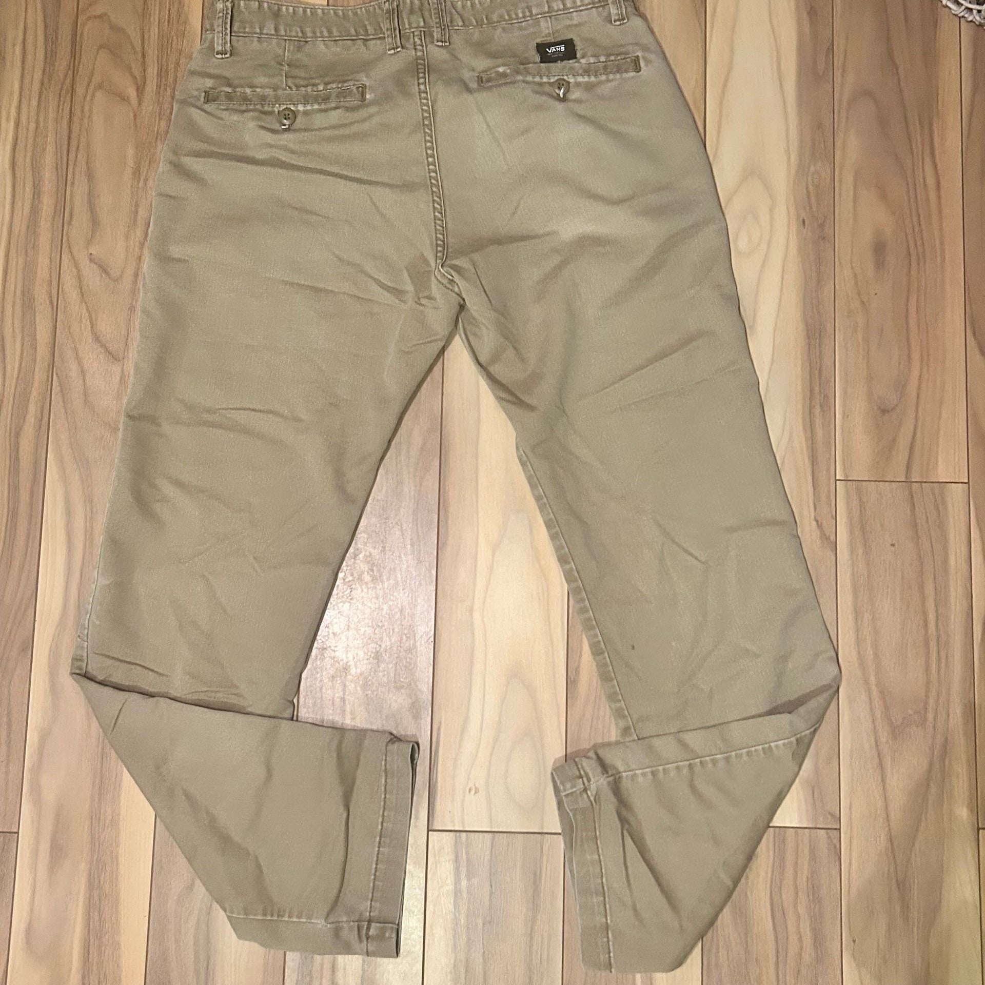Vans Off The Wall Regular Fit Straight Leg Beige Mens Trousers 5