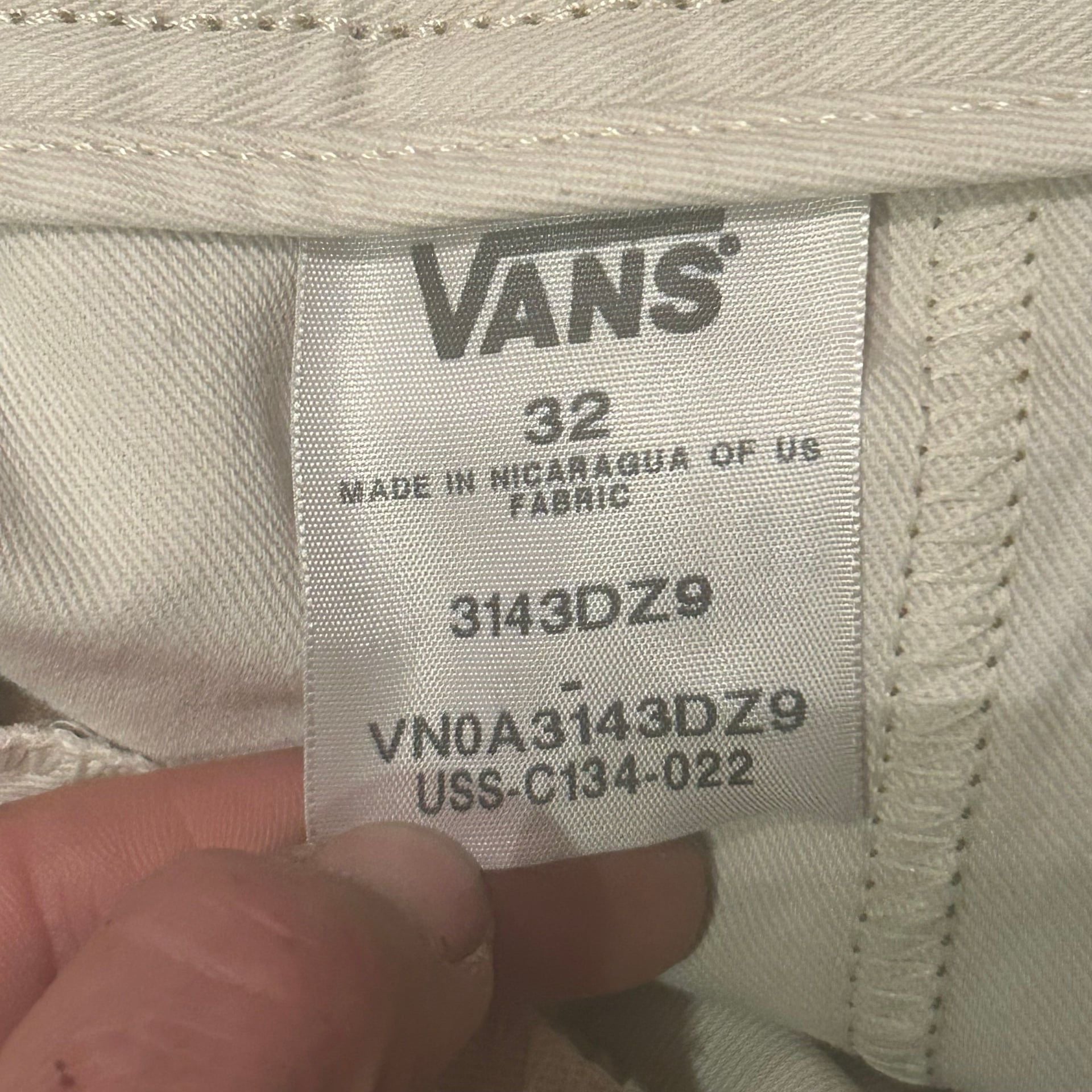 Vans Off The Wall Regular Fit Straight Leg Beige Mens Trousers 6