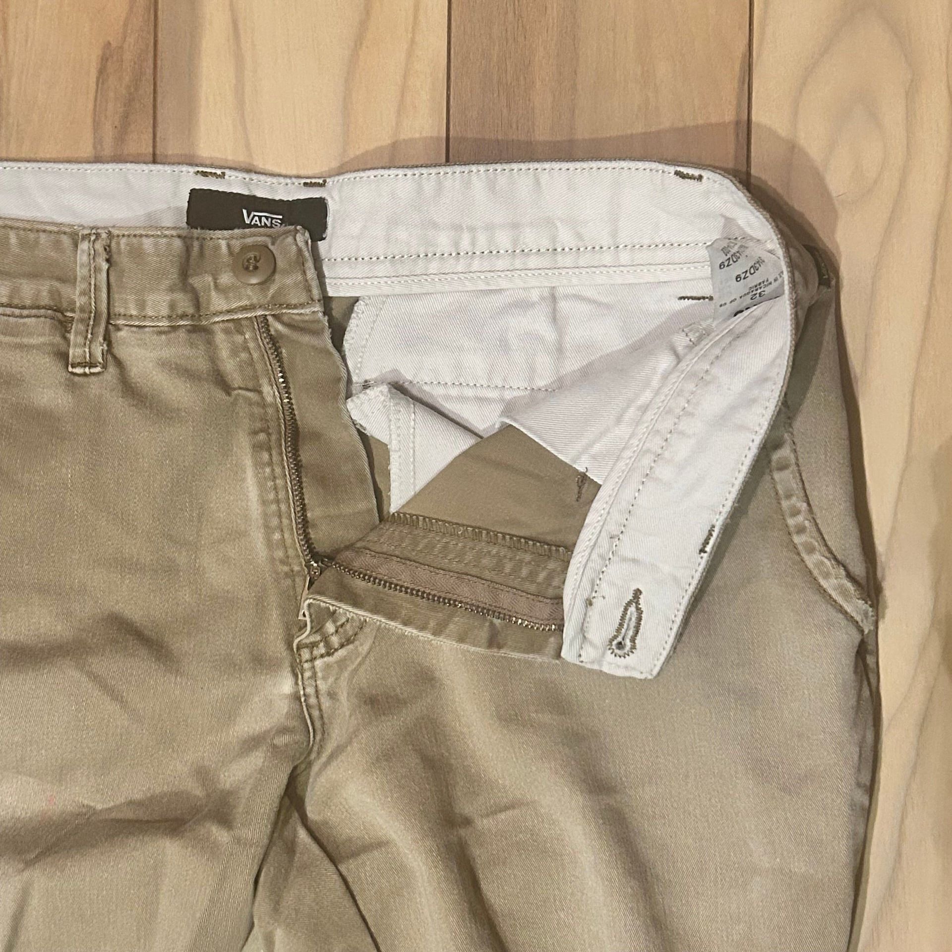 Vans Off The Wall Regular Fit Straight Leg Beige Mens Trousers 8
