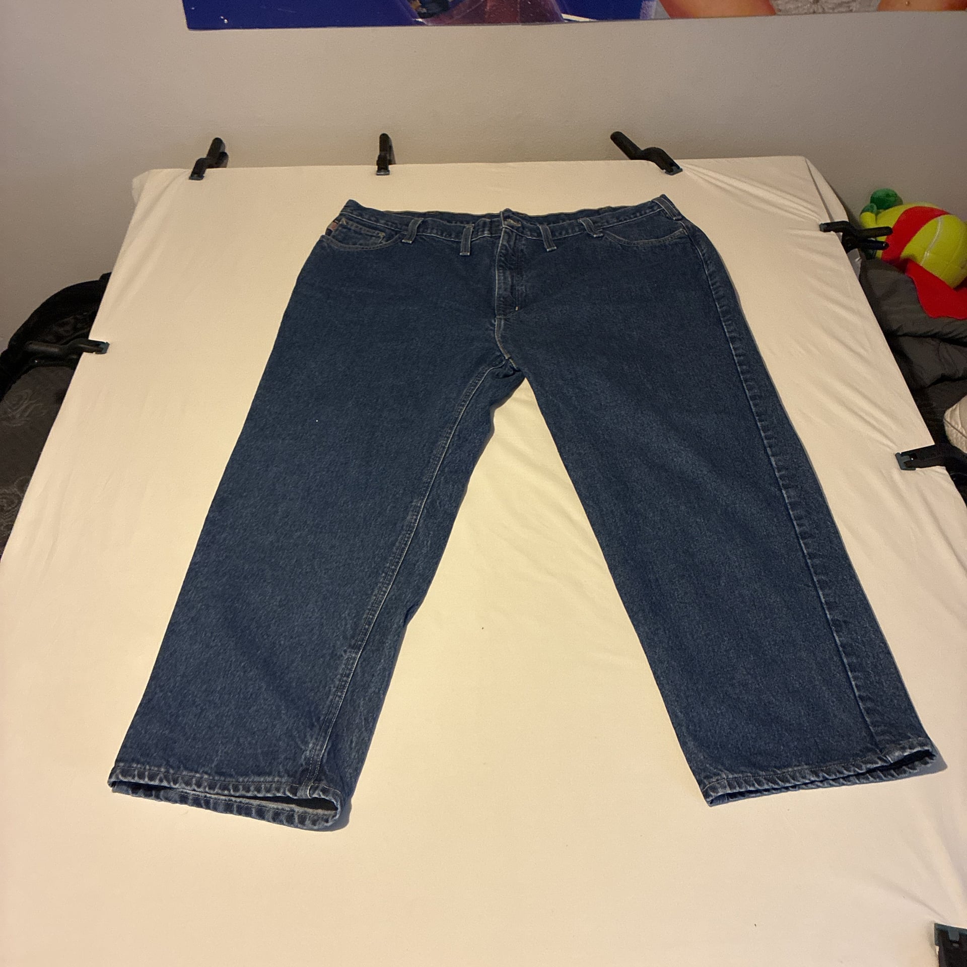 Carhartt Relaxed Fit Flame Resistant Blue Denim Jeans Men's 48x30 3