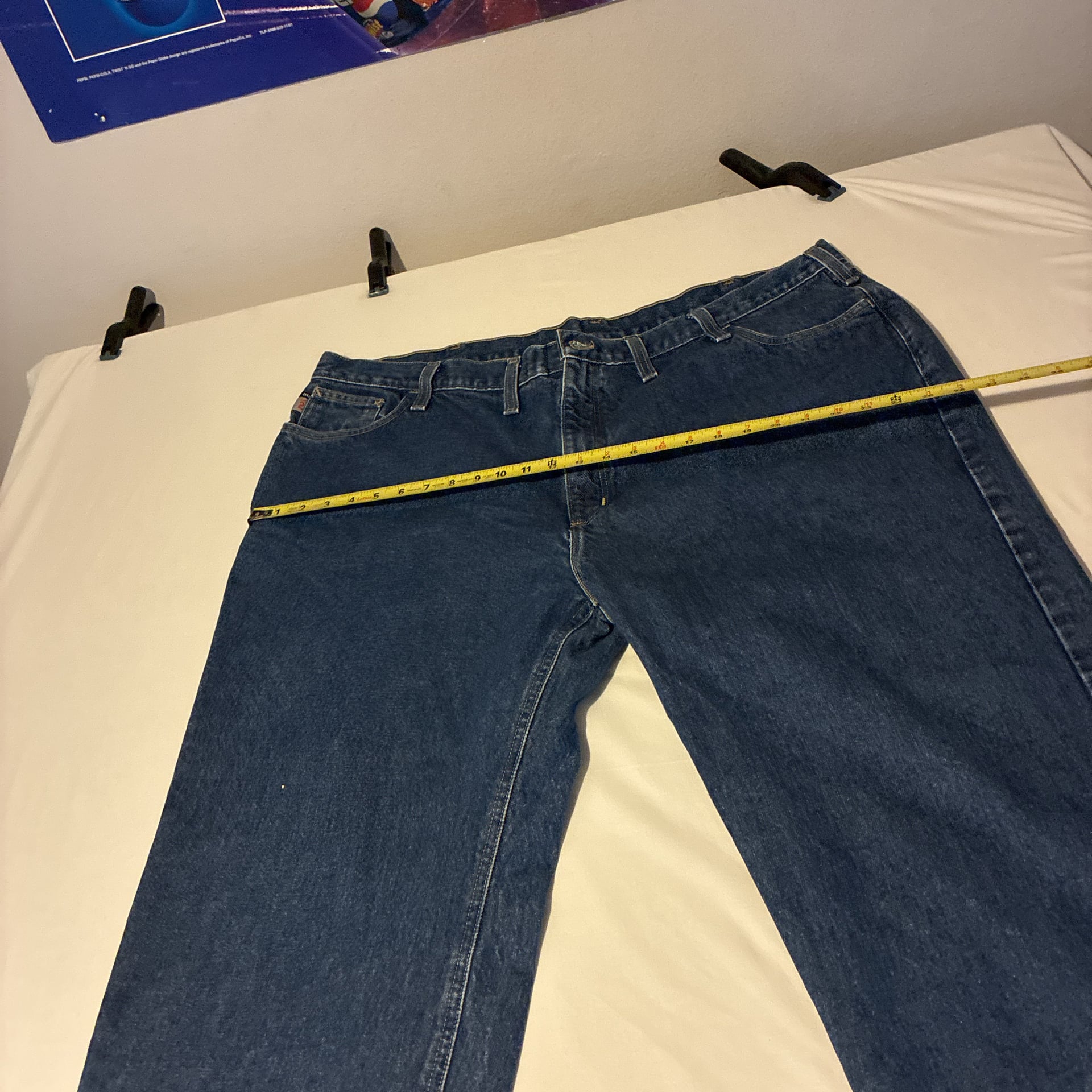 Carhartt Relaxed Fit Flame Resistant Blue Denim Jeans Men's 48x30 5