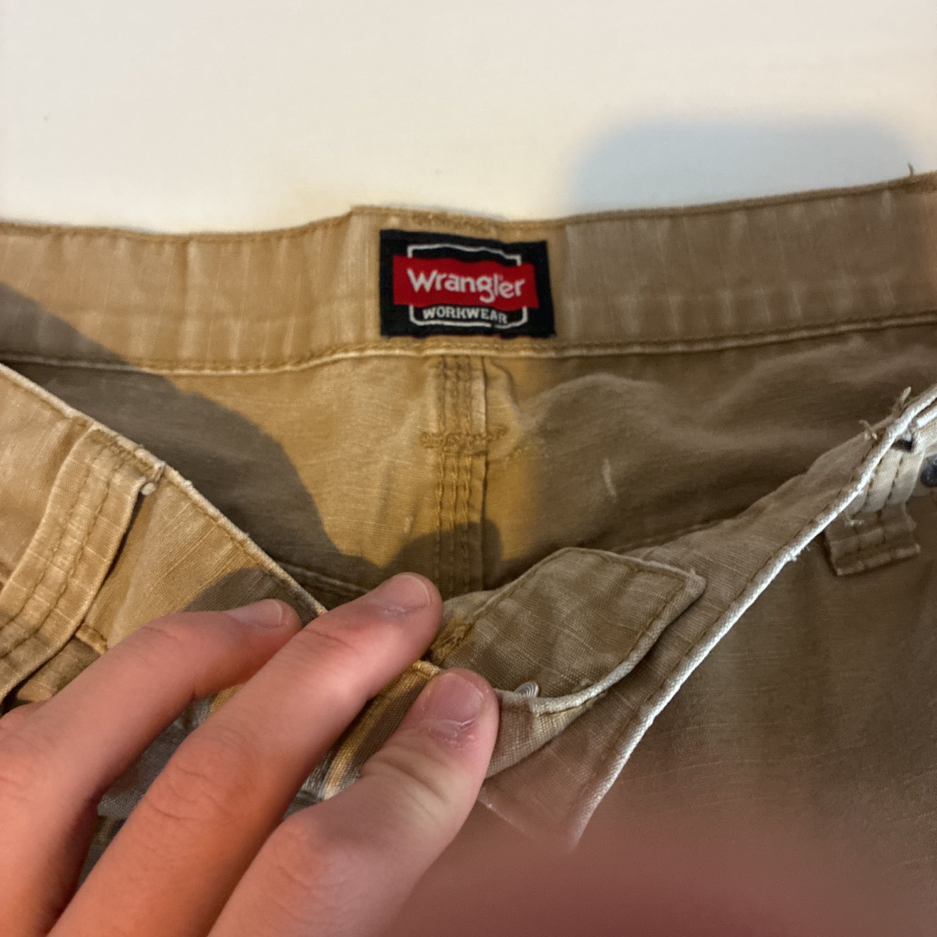 Wrangler Riggs Workwear Mens 40x30 Tan Cotton Straight Rugged Workwear Pants 2
