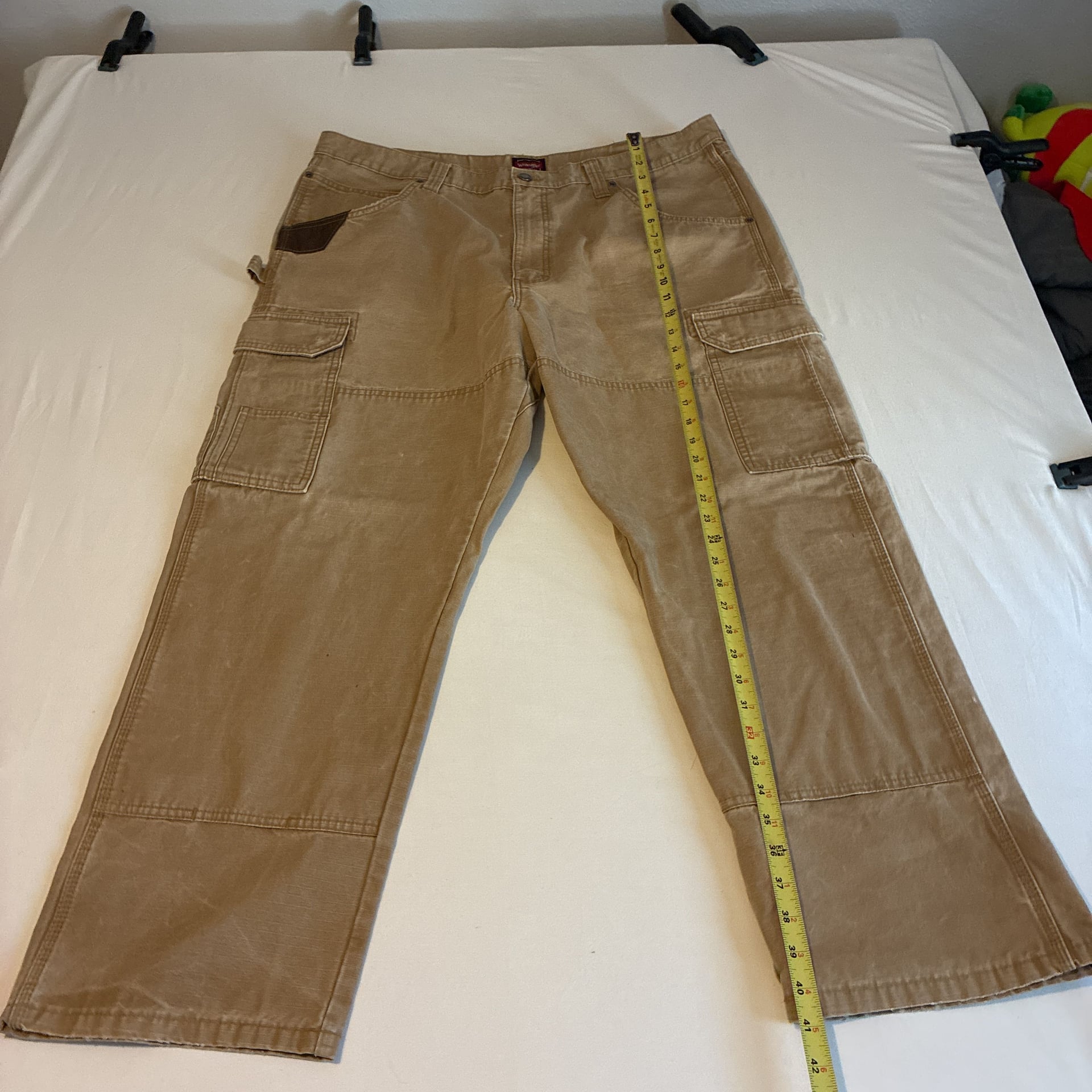 Wrangler Riggs Workwear Mens 40x30 Tan Cotton Straight Rugged Workwear Pants 4