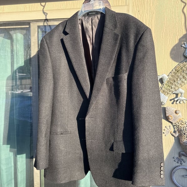 Lauren Ralph Lauren Suit Jacket 46R Dark Gray 100% Wool