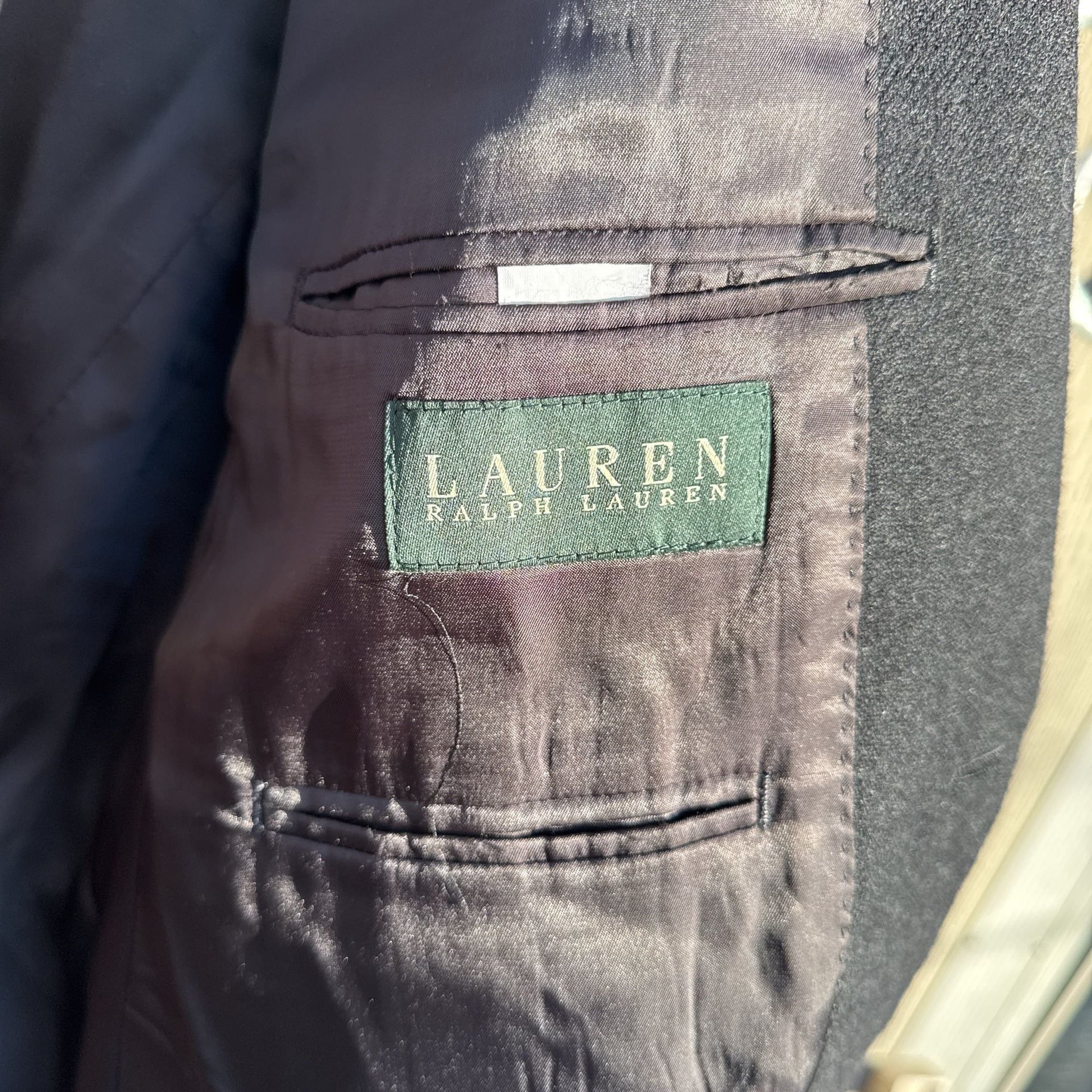 Lauren Ralph Lauren Suit Jacket 46R Dark Gray 100% Wool 3