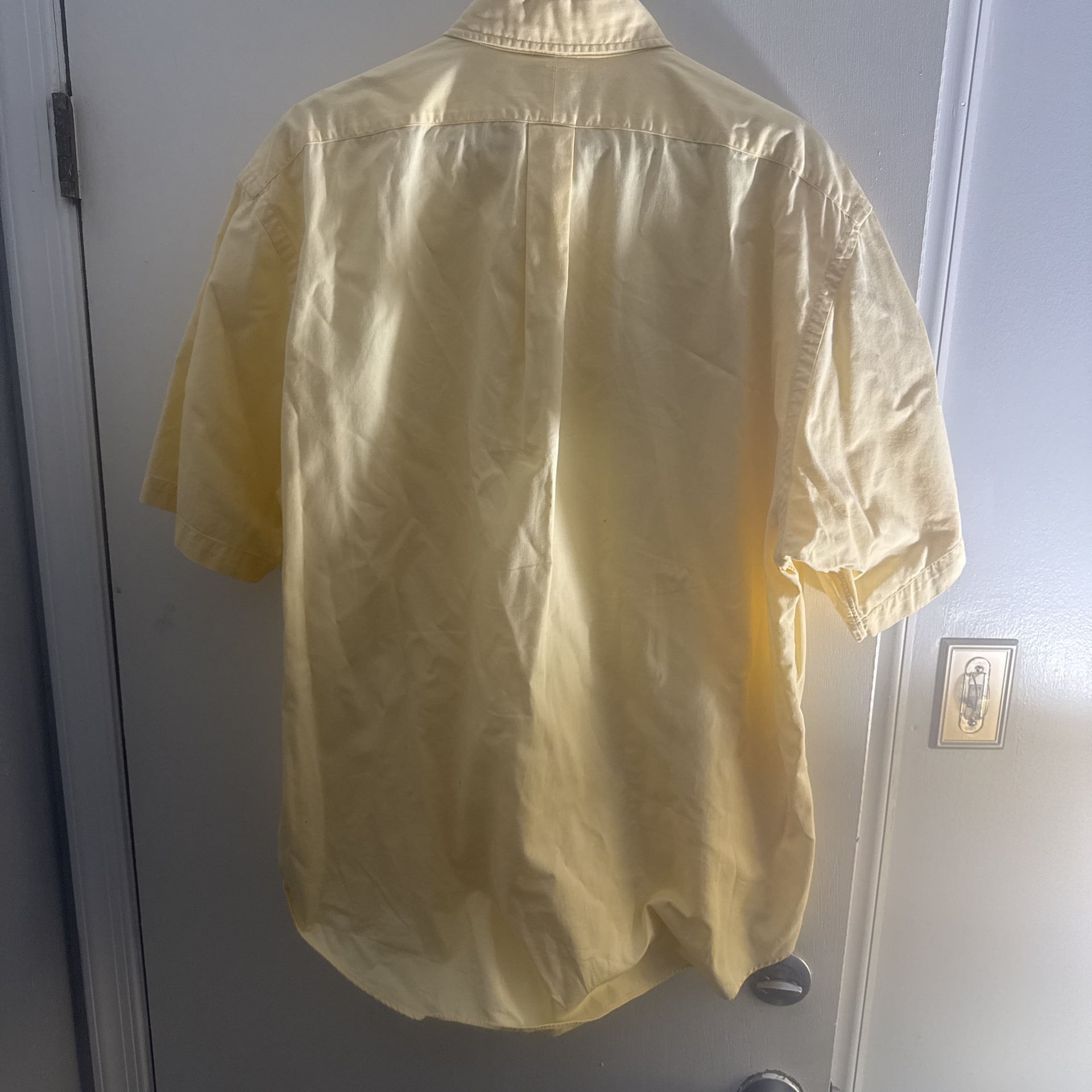 Ralph Lauren Shirt Mens Large Blake Solid Yellow Long Sleeve Button Up 2
