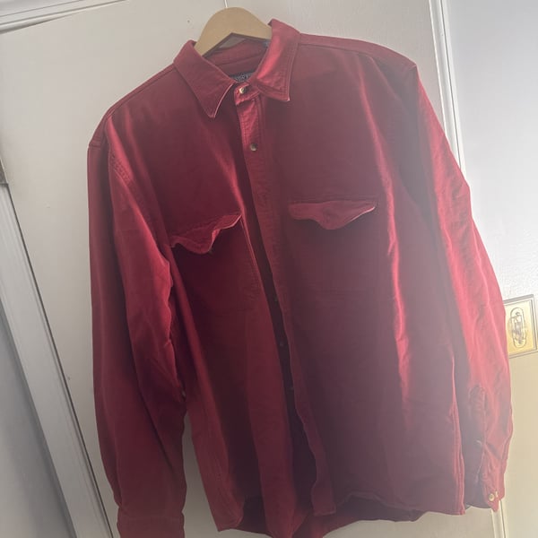 Vintage 1990's Lands' End Parrot Print Shirt XL 17-171/2