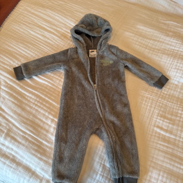 Nike Gray Fluffy Onesie