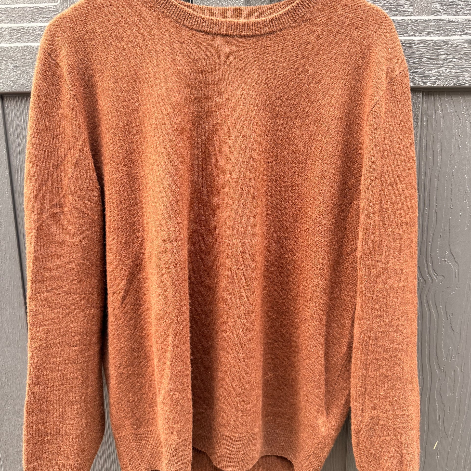 J.Crew 100% Cashmere Crewneck Sweater in Orange 1