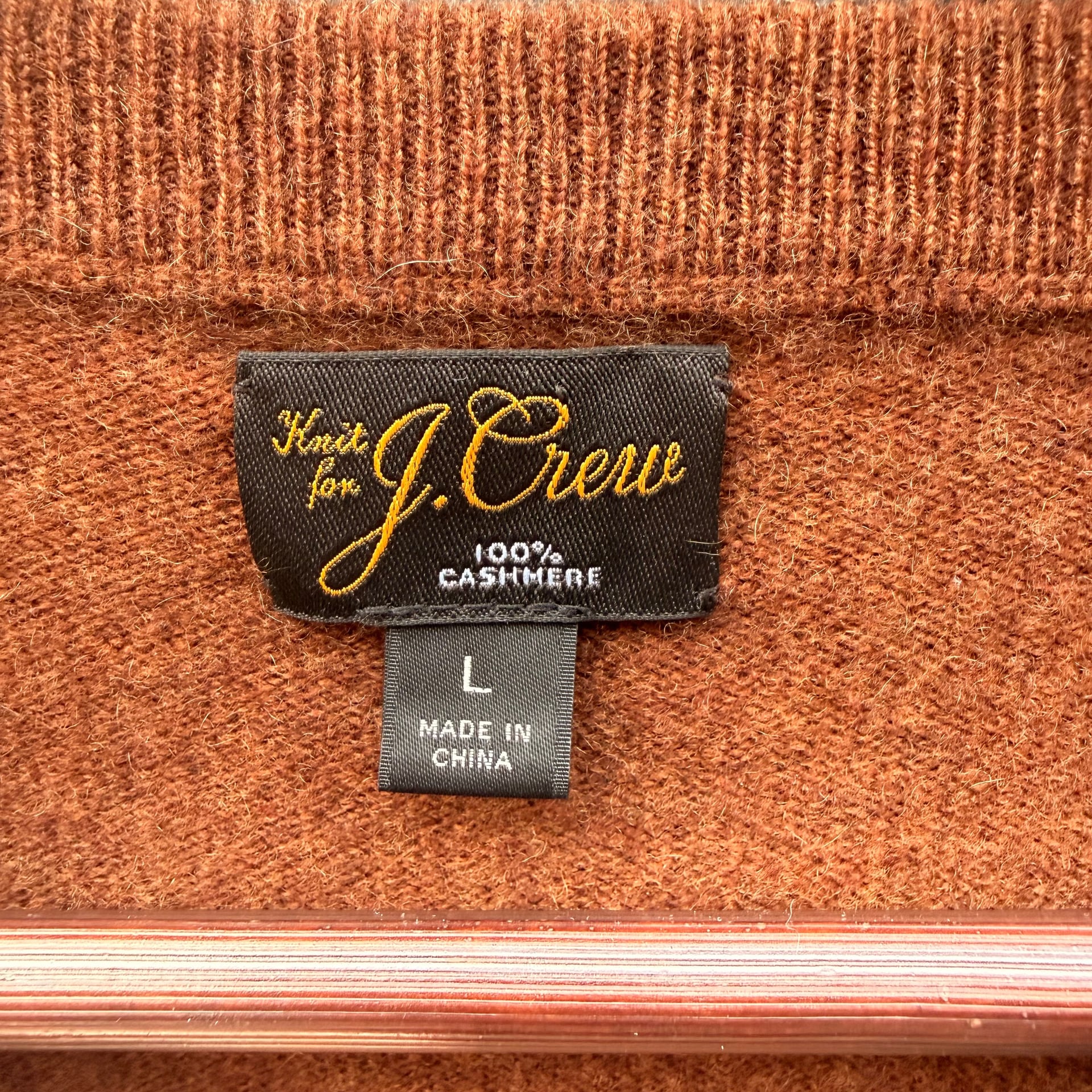 J.Crew 100% Cashmere Crewneck Sweater in Orange 2