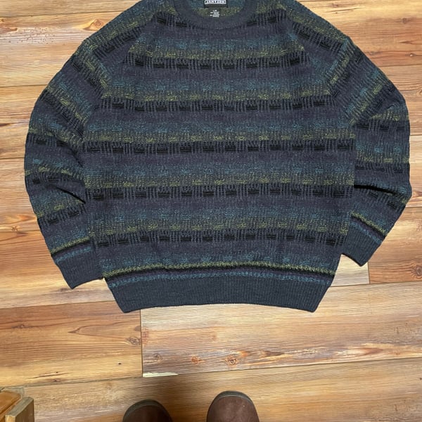 Vintage Striped Multicolor Crewneck Sweater