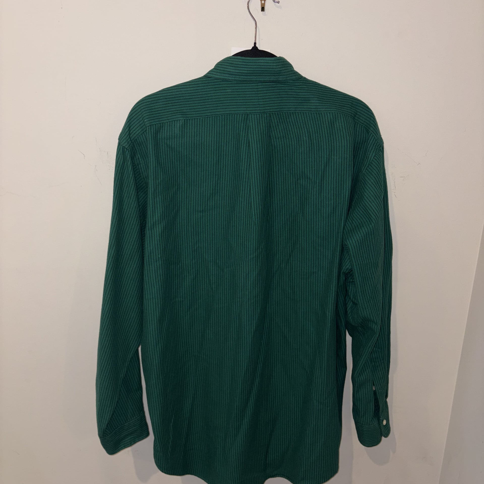 Vintage Ralph Lauren Classic Fit Fannel Long Sleeves Button Green Plaid Men- M 3