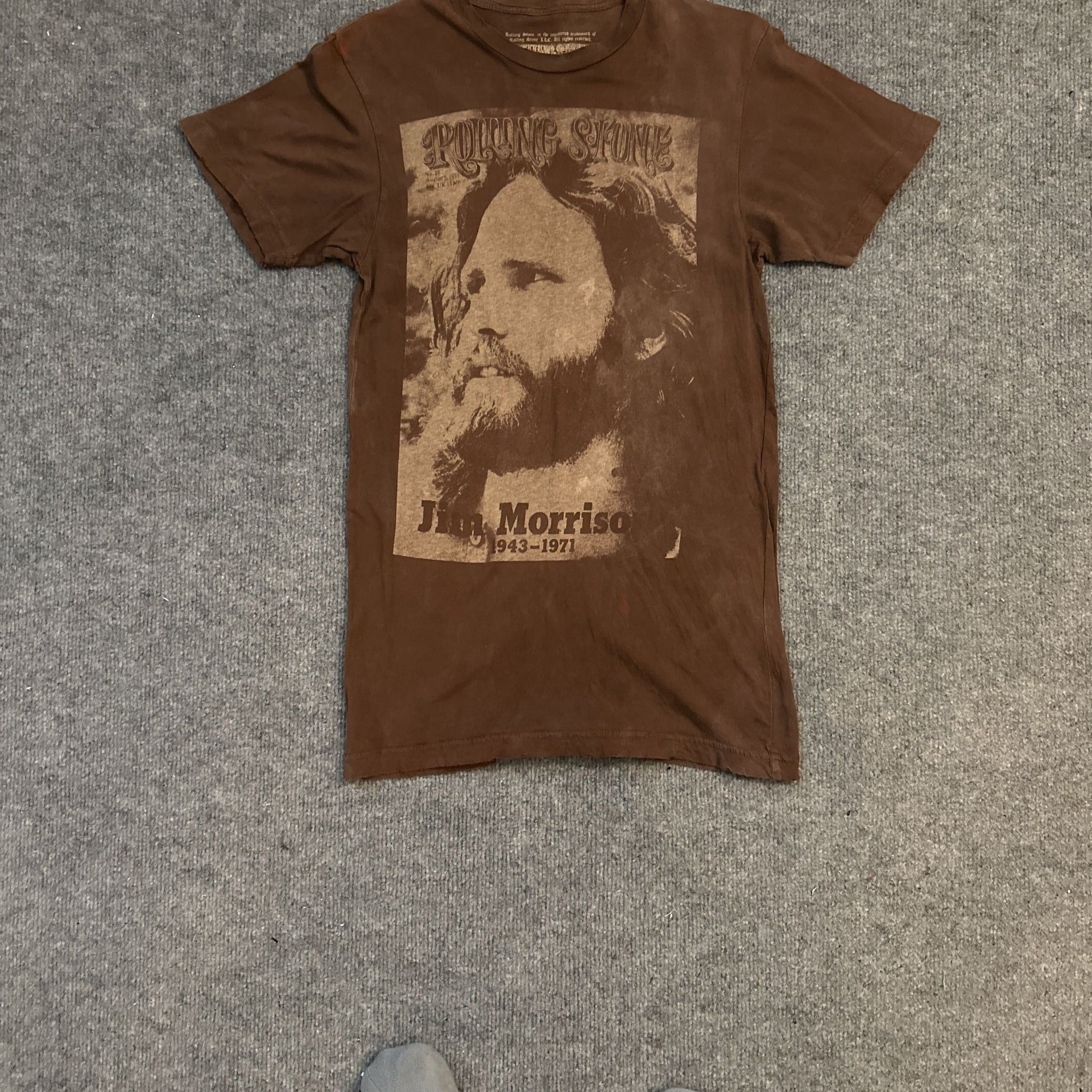 Jim Morrison - Rolling Stone Cover 1943-1971 - Brown Commemorative Shirt - L 2