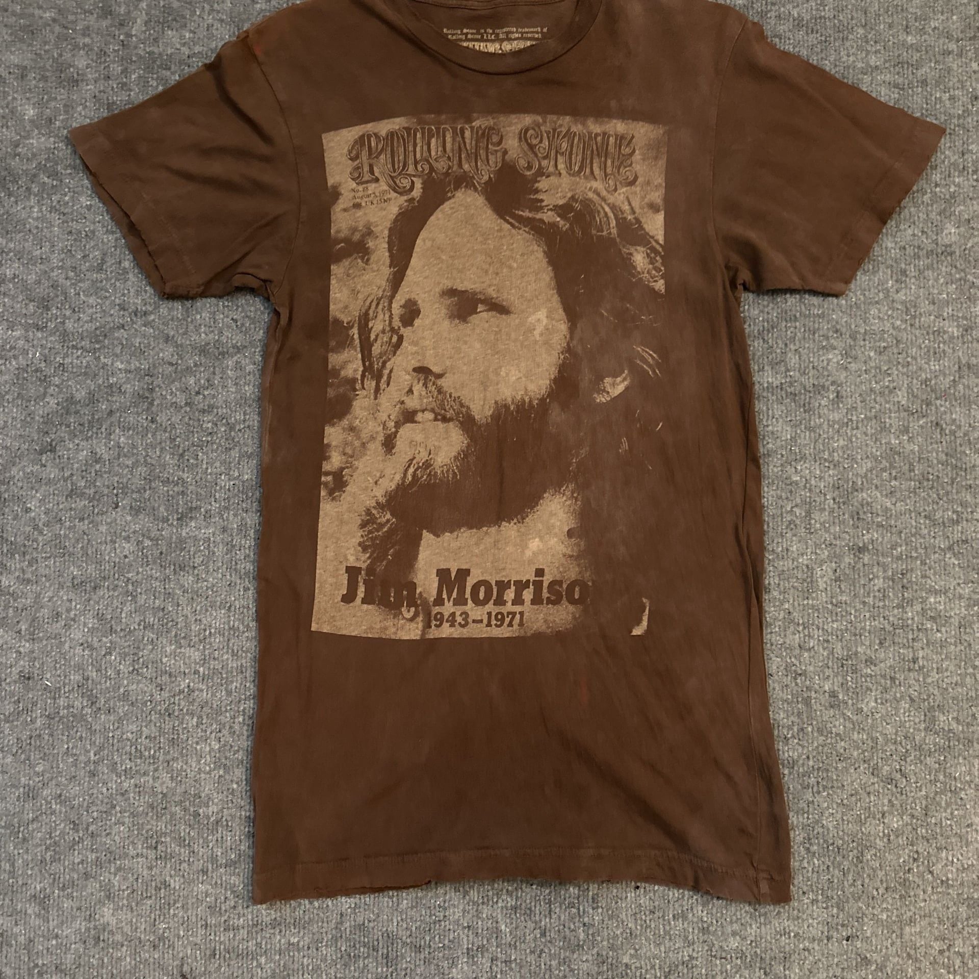 Jim Morrison - Rolling Stone Cover 1943-1971 - Brown Commemorative Shirt - L 3