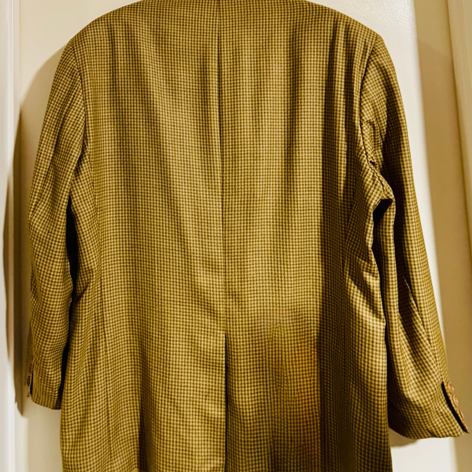 Collezione Italia Vintage Mens Wool Houndstooth Two Buttons Blazer Jacket 42R 7