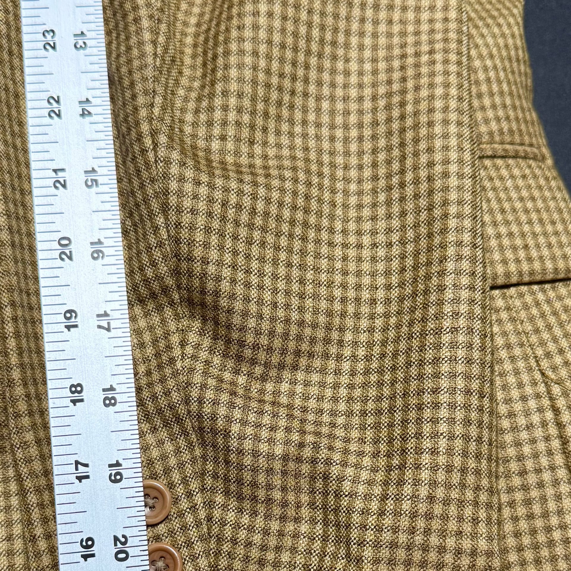 Collezione Italia Vintage Mens Wool Houndstooth Two Buttons Blazer Jacket 42R 10